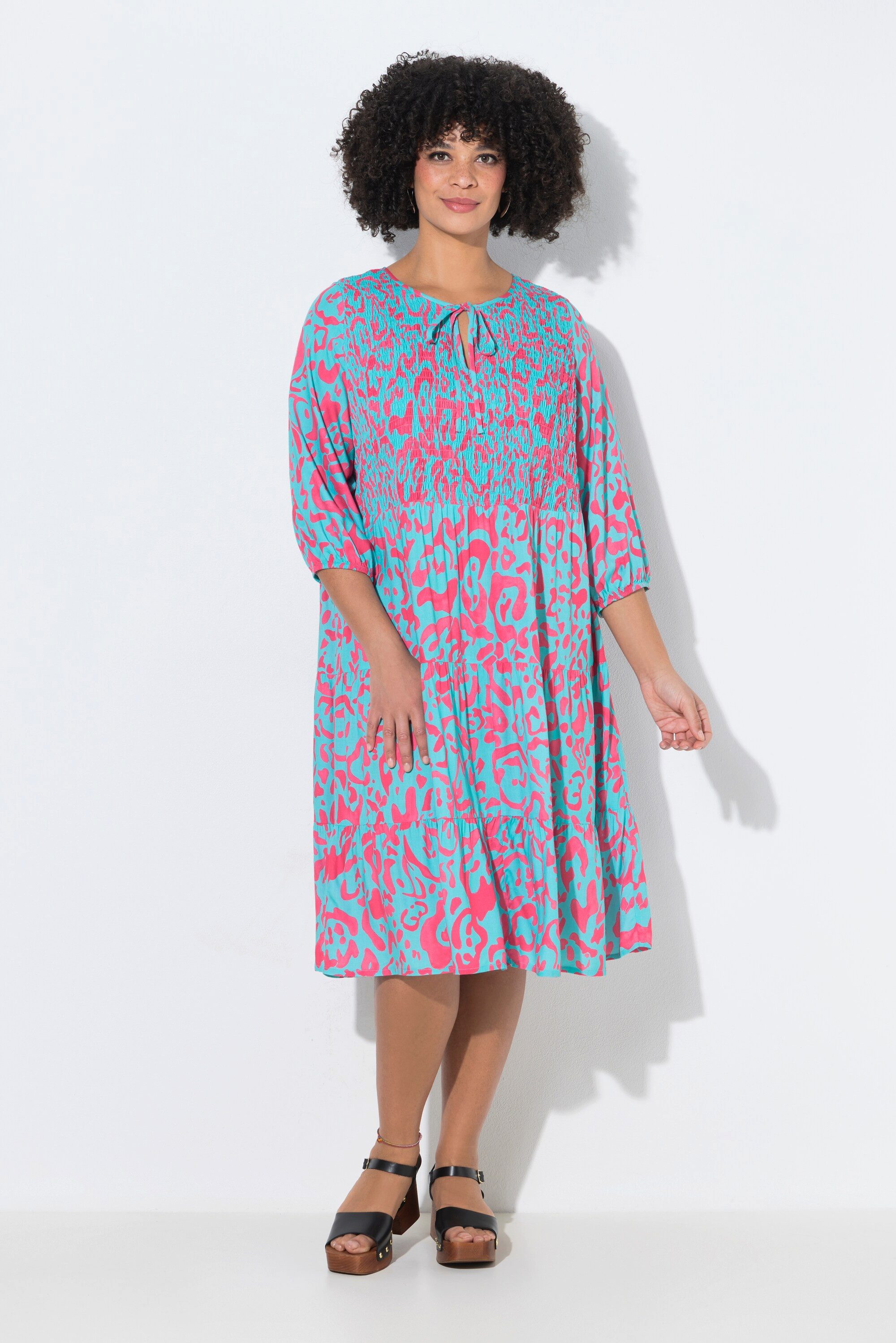 Angel of Style Jerseykleid Smokkleid A-Linie Midilänge Viskose Alloverdruck günstig online kaufen