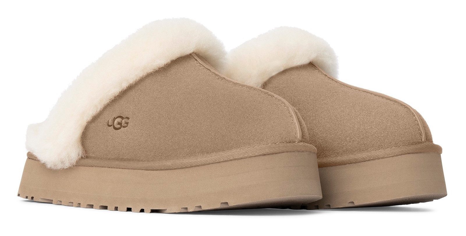 UGG W DISQUETTE Hausschuh Homeslippers, Hausschuh, Clog mit angesagtem Plateau