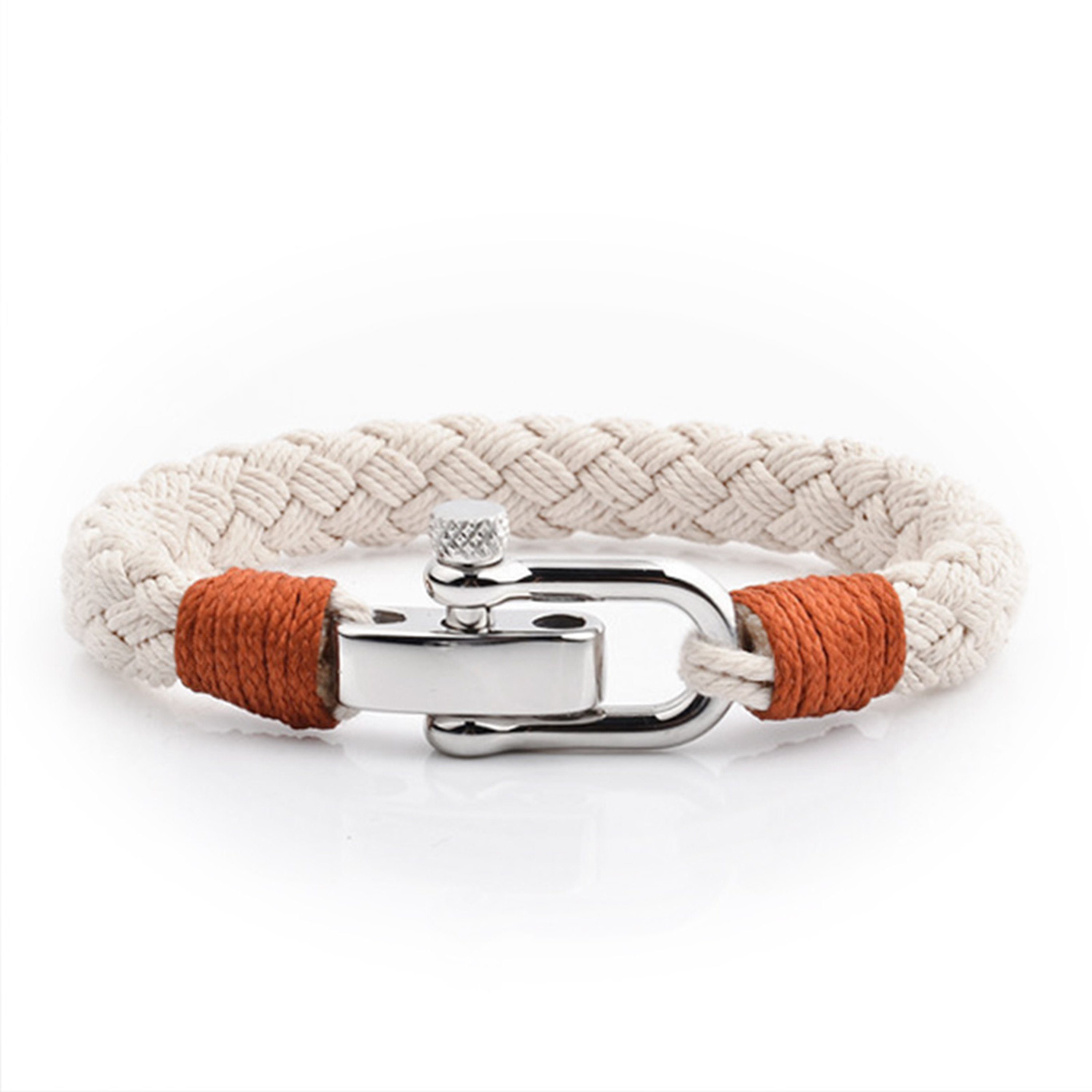 UNIQAL.de Armband Maritime Armband aus Segeltau "RONA" nautics, Schäckel  verschluss (Edelstahl, Segeltau, Casual Style, handgefertigt)