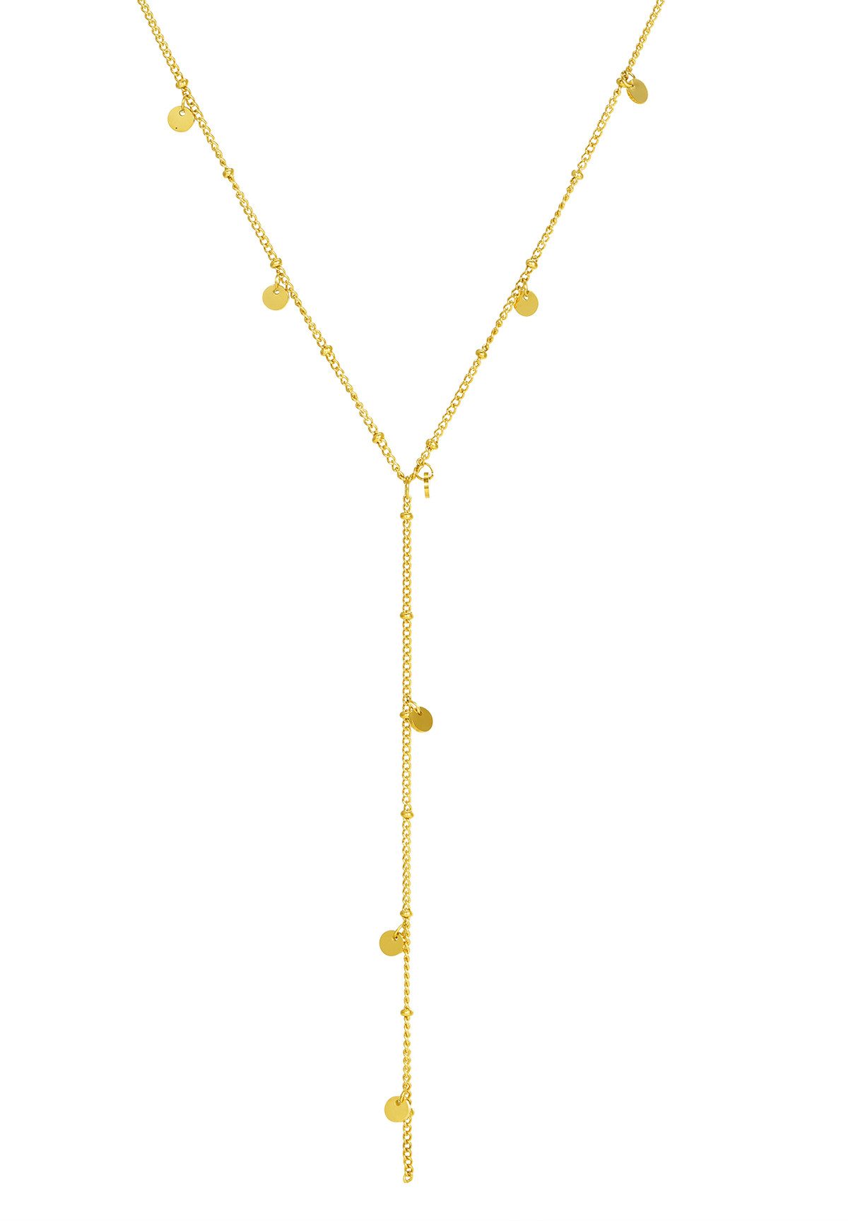 Hey Happiness Y-Kette mit Münz Anhänger, vergoldet, Schlichte Edelstahl Y-K günstig online kaufen