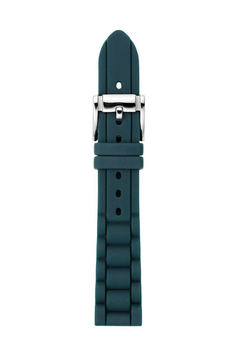 Fossil Uhrenarmband Damen Herren Silikon Petrol S181013, Easyrelease 18mm