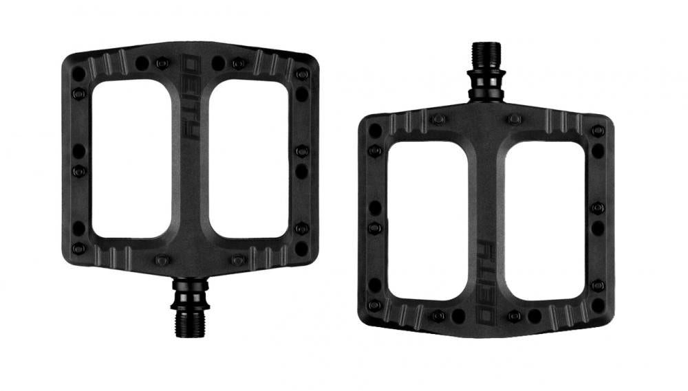 Deity Plattformpedale Deity Deftrap Plattform-Pedale Black - 113×103 mm Nylon-GFK-Komposit
