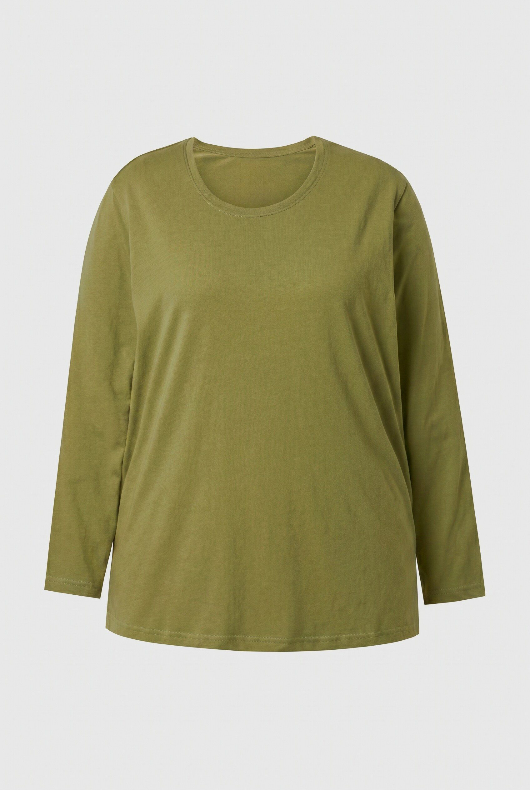 Ulla Popken T-Shirt Shirt Relaxed Rundhalsausschnitt Langarm – Bild 2 von 4