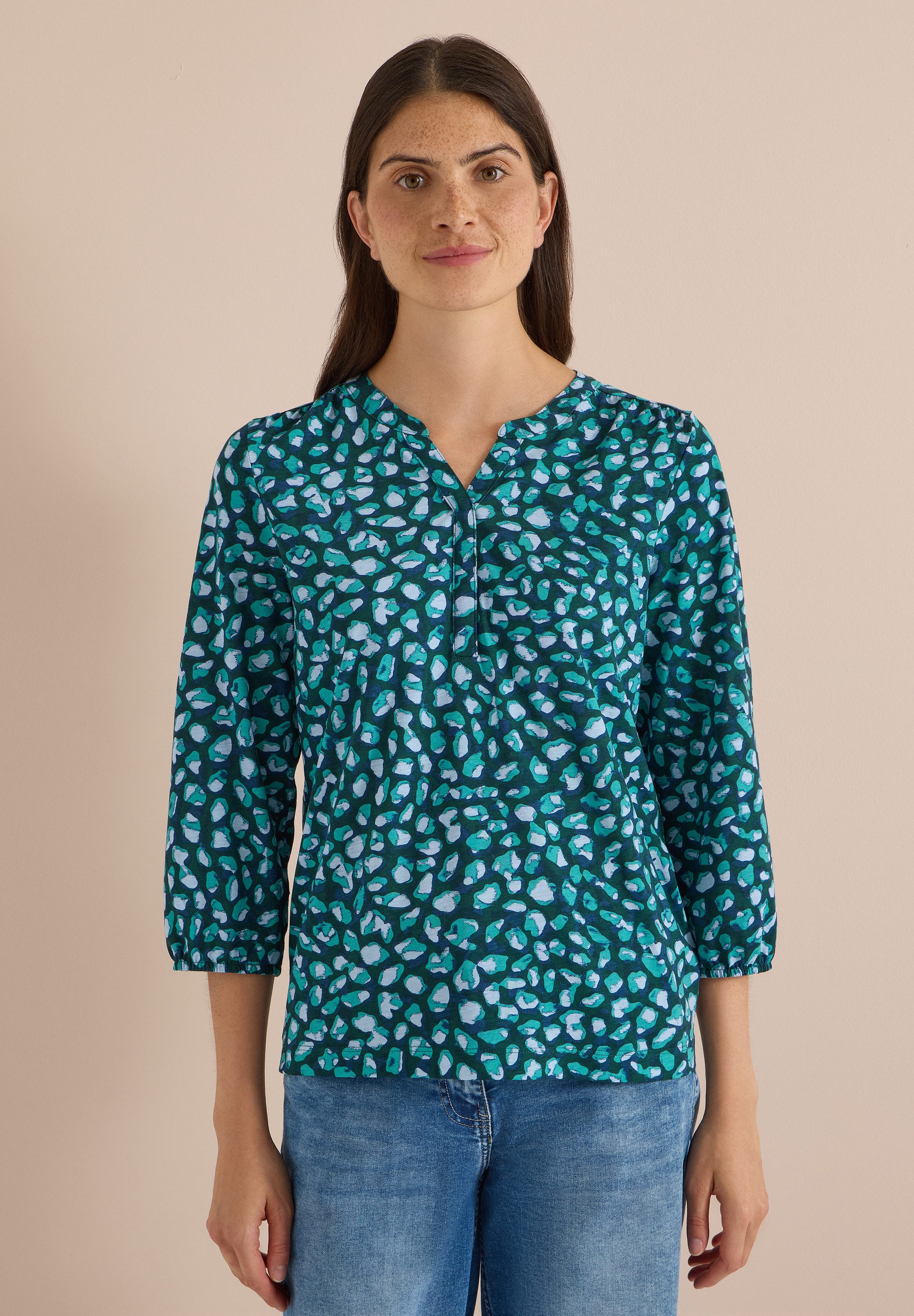 CECIL 3/4-Arm-Shirt im soften Baumwoll-Mix