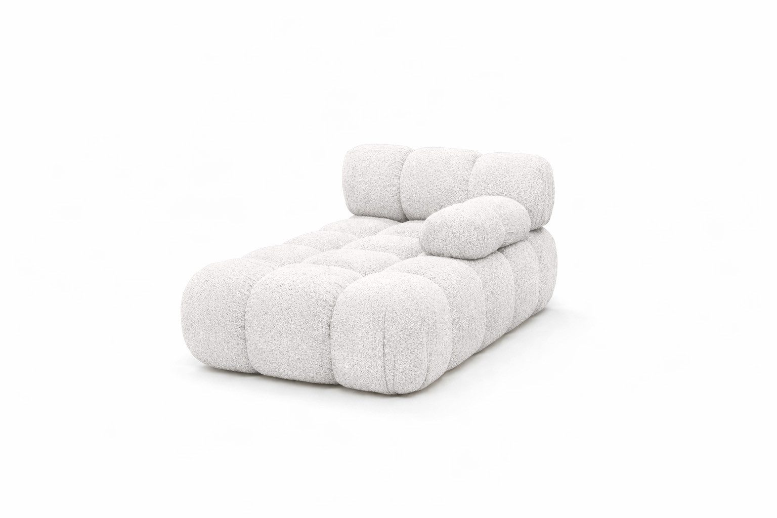 Kaiser Möbel Chaiselongue modular für Wohnzimmer, Bouclé-Stoff Abriamo, Selia, Chaiselongue, Chaiselongue-Modul zum Entspannen,Modernes Lounge-Design
