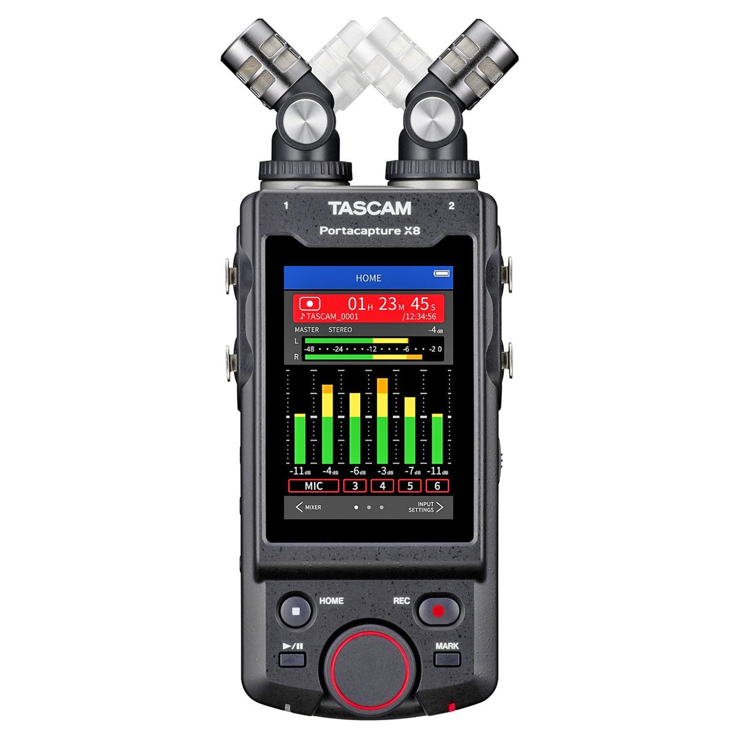 Tascam Tascam Portacapture X8 Audio-Recorder + Bonus In-Ear Kopfhörer Digitales Aufnahmegerät (Hochauflösender PCM-Audiorecorder)