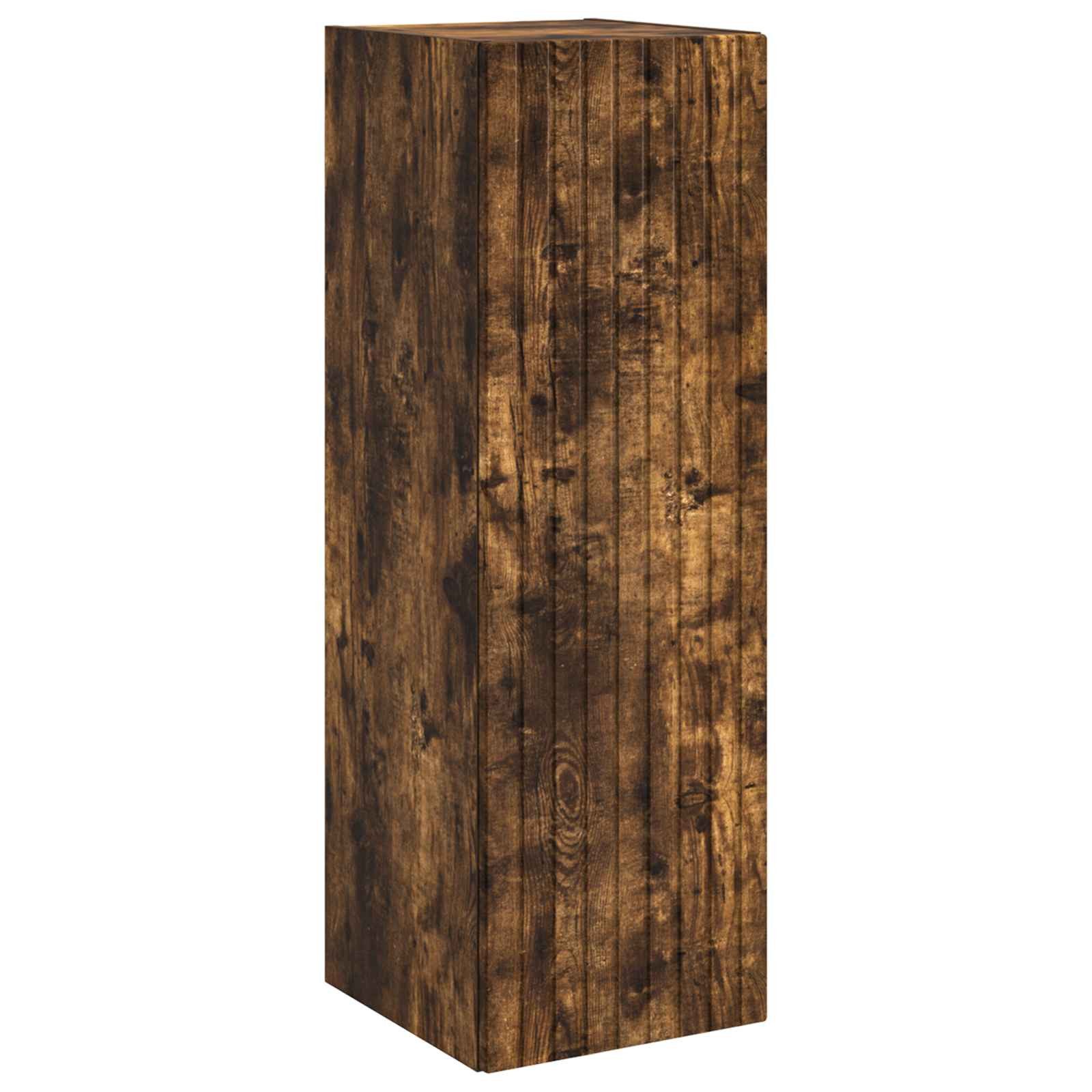 vidaXL Badezimmerspiegelschrank Wandmontierter Badezimmerschrank Geräucherte Eiche (1-St)