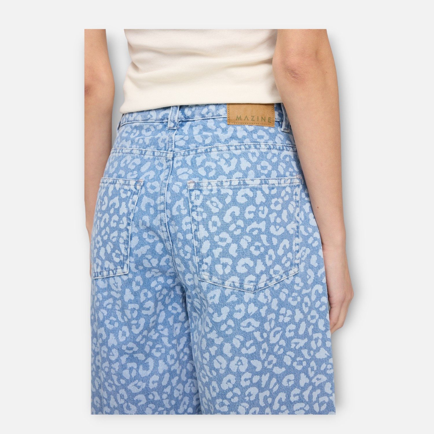 MAZINE Stoffhose Denim Hose mit Barrel Leg
