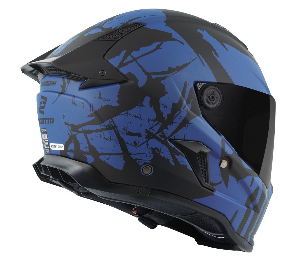 Bogotto Motorradhelm Rapto Demon Helm, Vorbereitet Für Kommunikationssystem,geeignet Brillenträger,vorbe