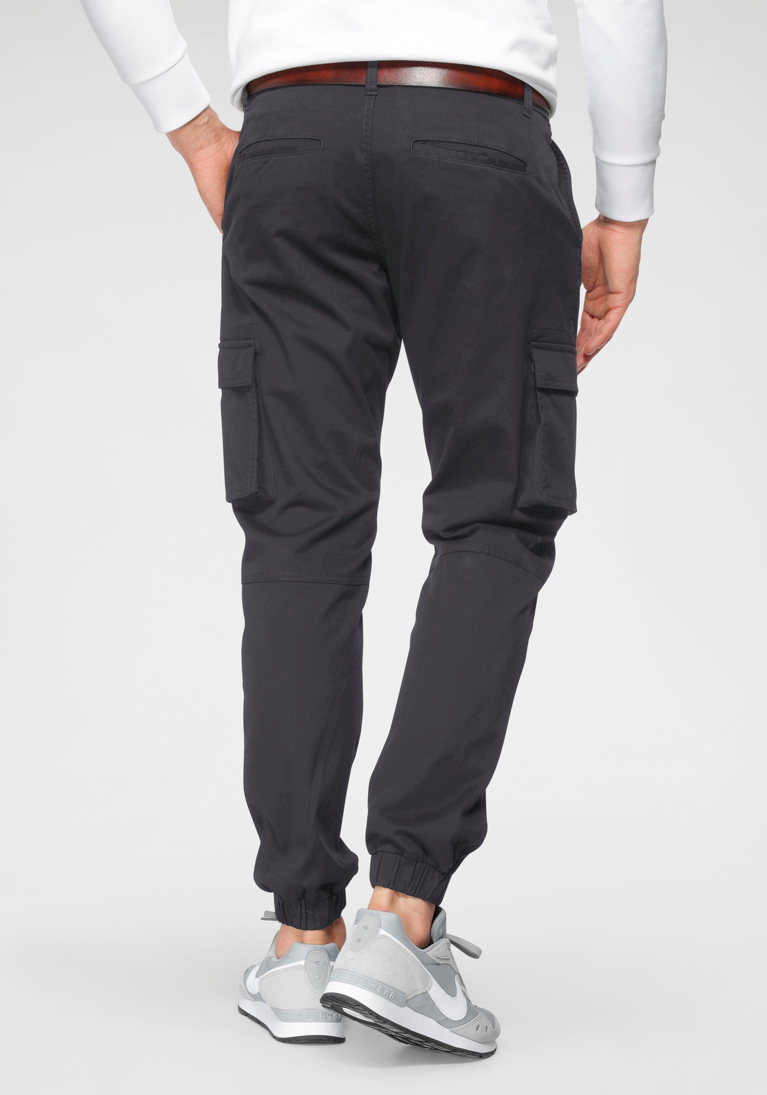 CAM CARGO & pinstripe ONLY CUFF STAGE SONS Cargohose grey