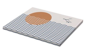 Posterlounge Leinwandbild TAlex, Tag am Meer, Badezimmer Boho Illustration