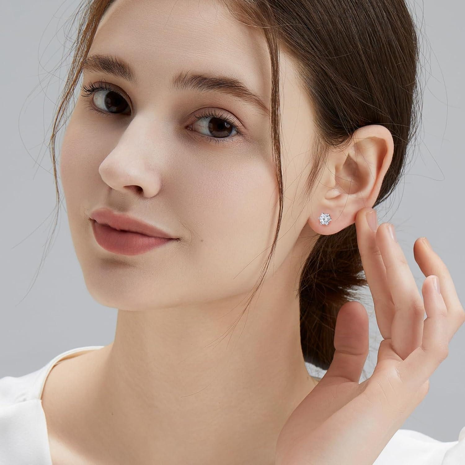 LuxusKollektion Schmuckset Moissanite Ohrringe 925 Silber Damen VVS1 D 1,6c günstig online kaufen