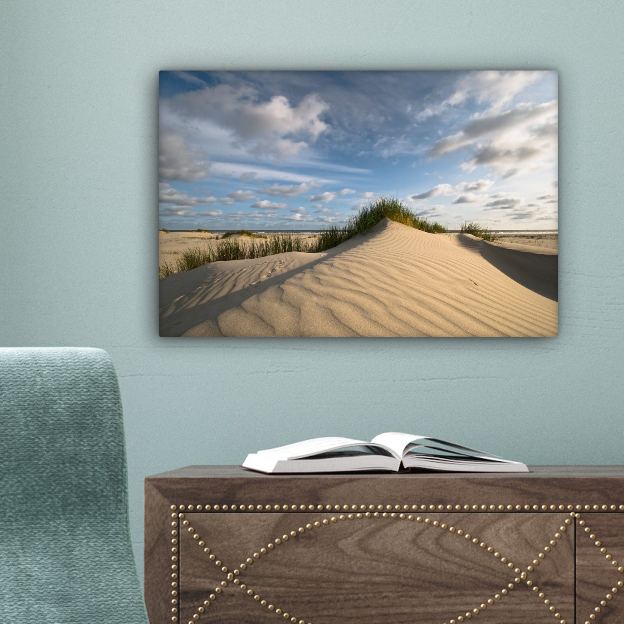 Niederlande, Aufhängefertig, St), - OneMillionCanvasses® Strand Leinwandbilder, cm - Sand (1 Leinwandbild Wandbild 30x20 Wanddeko,