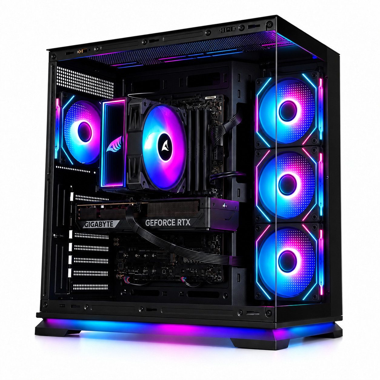 Meinpc AMD Ryzen 7 9800X3D mit RTX 5080 Gaming-PC (AMD Ryzen 7 9800X3D, RTX 5080, 16 GB RAM, 1000 GB SSD, Luft, Windows 11 Pro - RGB)
