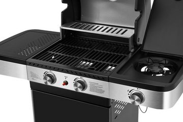 El Fuego Gasgrill El Fuego Brockton 2+1 Gasgrill Schwarz/Silber AY0574