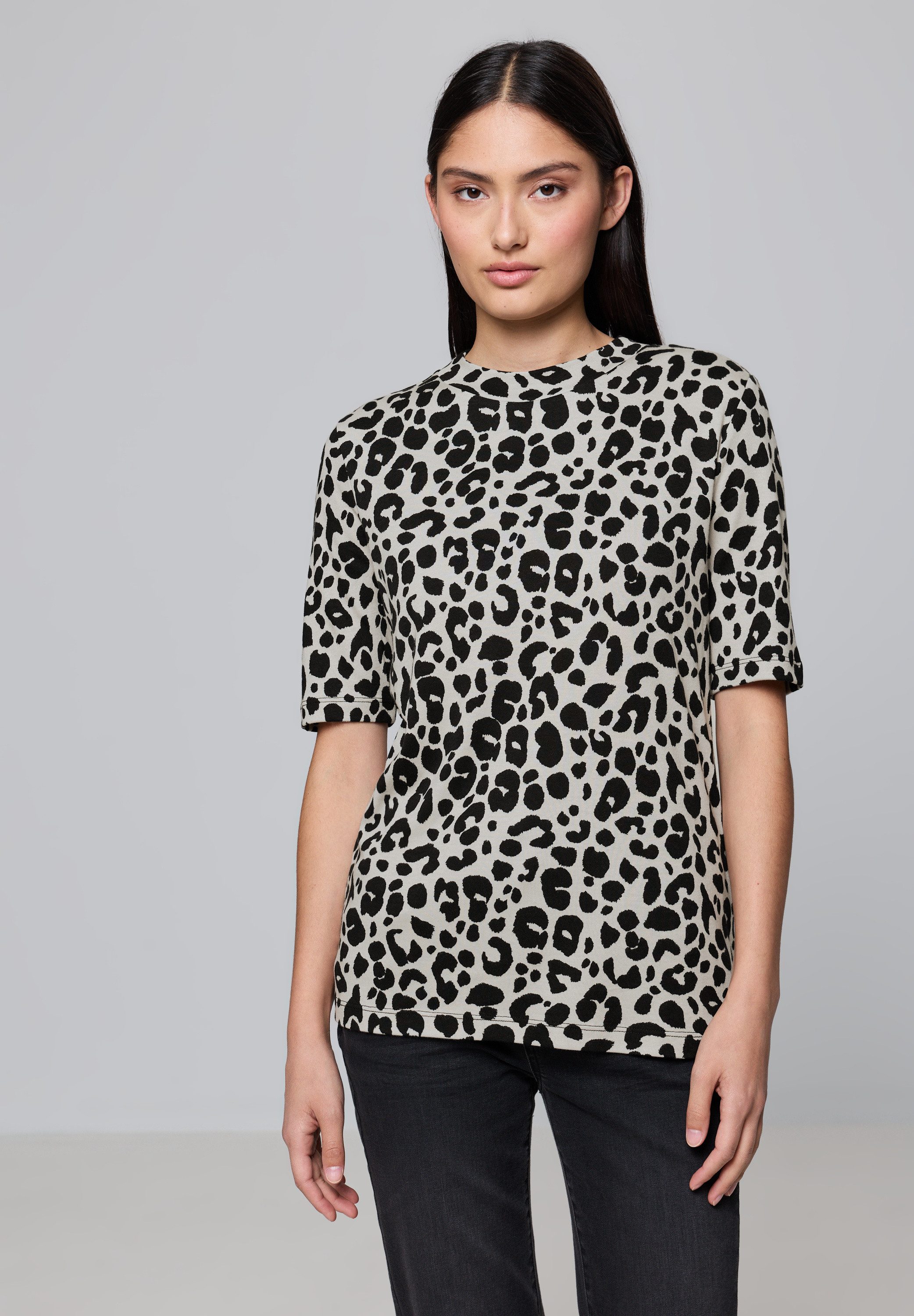 STREET ONE STUDIO T-Shirt mit Leomuster günstig online kaufen