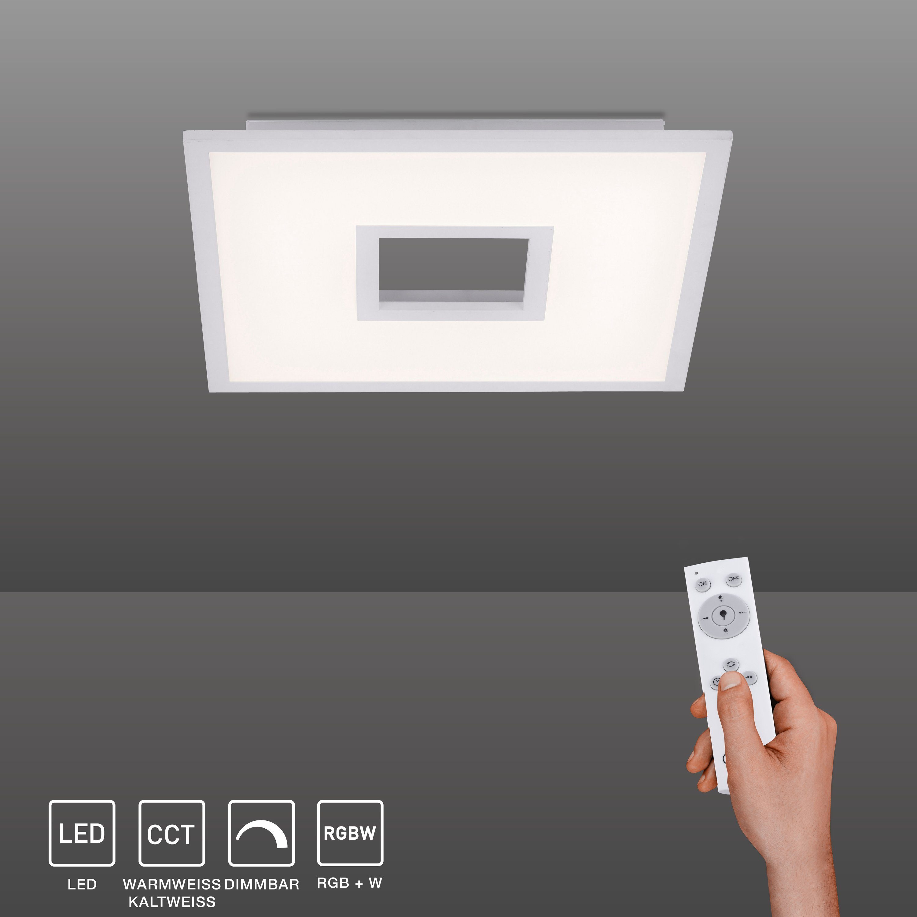 über RECESS, dimmbar Deckenleuchte CCT Kelvin, LED warmweiß Deckenlampe LED RGB IR-Fernbedienung, Backlight (CCT), kaltweiß Panel dimmbar 1xLED-Board/22,50W/2700-5000K, Memory-Funktion, 2700-5000 SellTec Dimmbar bis Farbwechsel