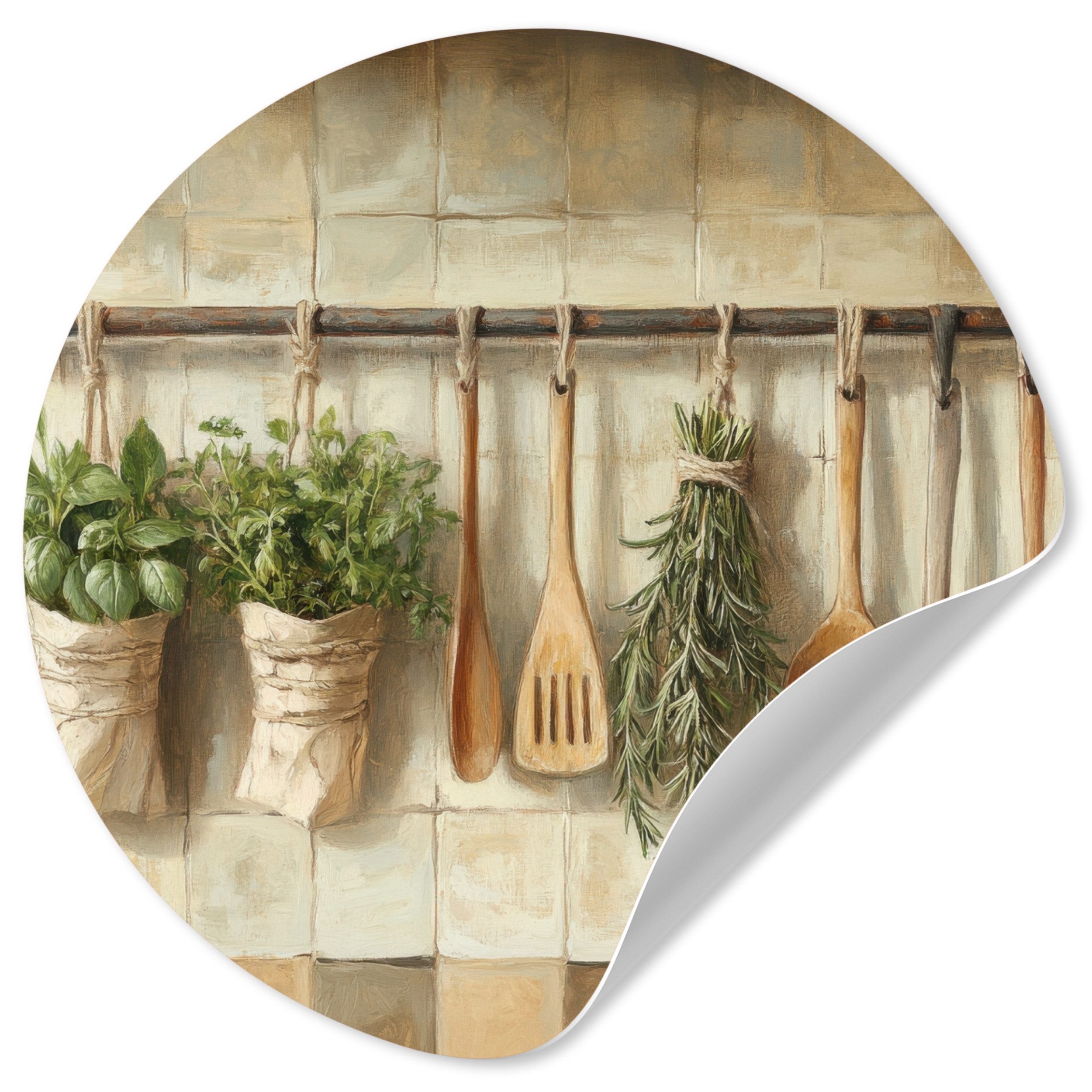MuchoWow Wandsticker Holz - Küchengeräte - günstig online kaufen