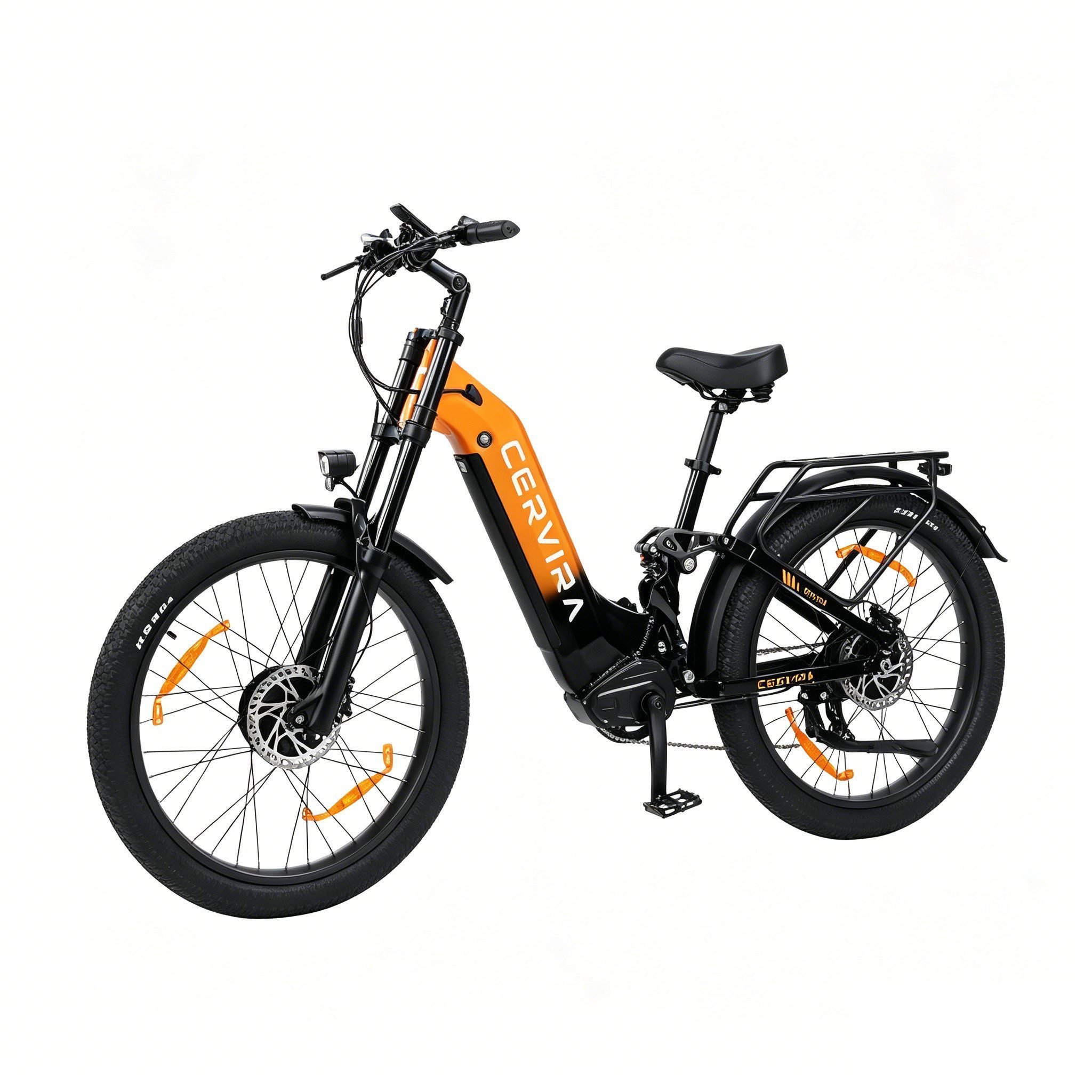PixelPilot E-Bike E-Bike Fatbike mit 250W Dual-Antrieb, Samsung Akku & 25km/h, 7 Gang, Mittelmotor, 960 Wh