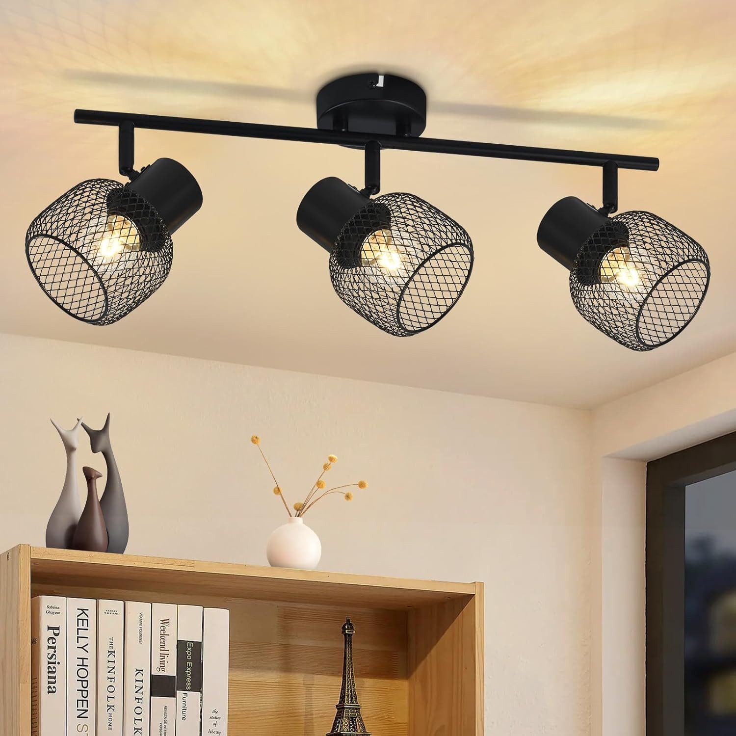 ZMH Deckenleuchte Deckenstrahler Schwarz - Metall Vintage Deckenspot E27 fü günstig online kaufen