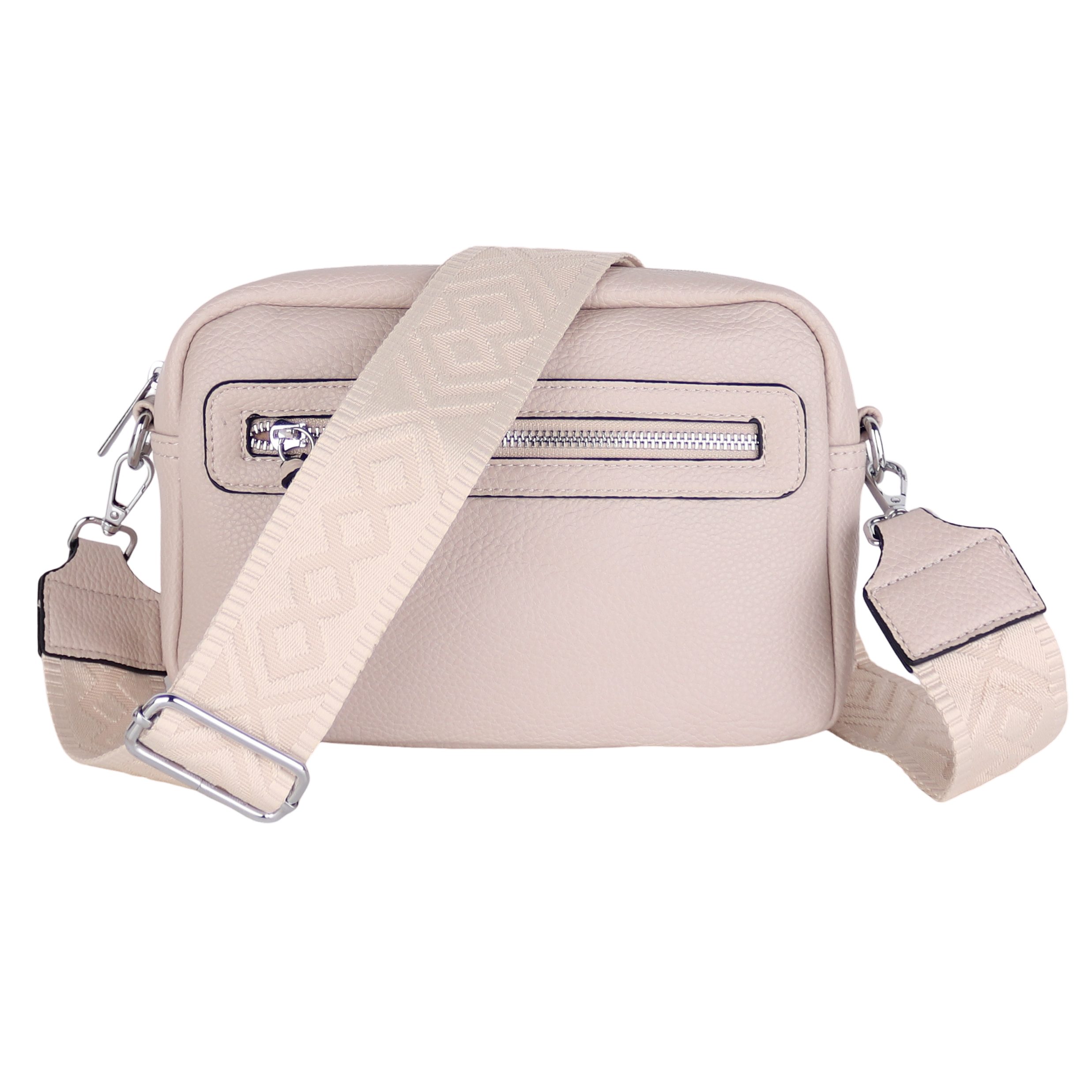 MIRROSI Umhängetasche Damen, Veganleder Crossbody Tasche Bag, Schultertasche (inkl. 1 Münzbeutel und 2 Wechselgurte, 26x16x8cm (BXHXT), gemusterten & verstellbaren Schulterriemen