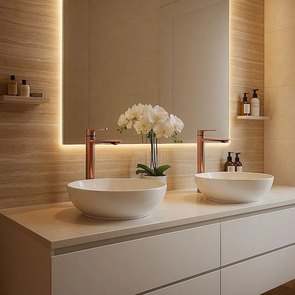 wohnwerk.idee Waschtischarmatur Wasserhahn Badarmatur Einhebelmischer Design Hoch