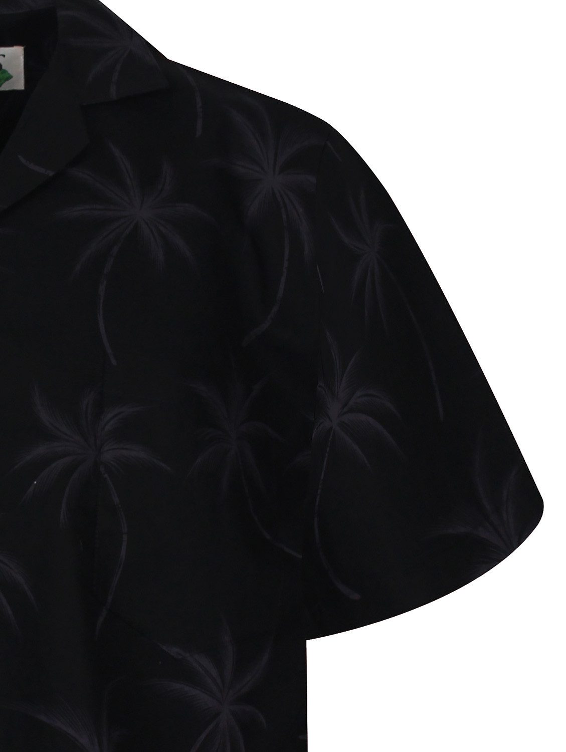KY's Hawaiihemd "Palmshadow" Herren Kurzarm Baumwolle Kokosknöpfe Original Hawaii