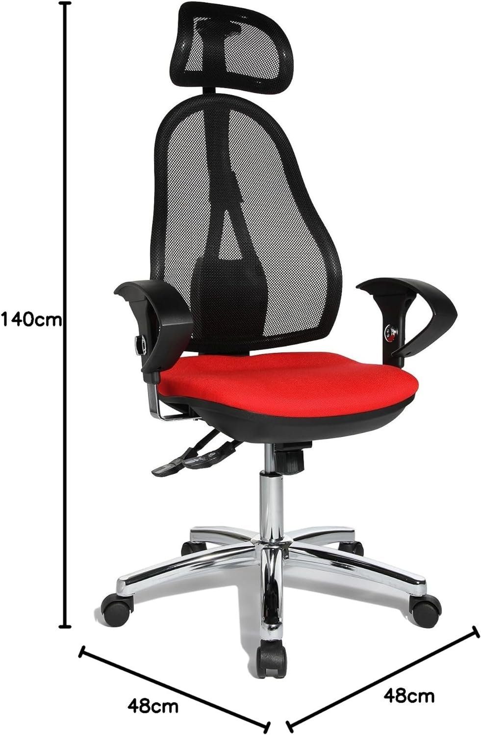 ergonomisch: OP290UG21X TOPSTAR Schreibtischstuhl mit (Bürostuhl Sitz), Bürostuhl verstellbarem Syncro-Bandscheiben-Drehstuhl