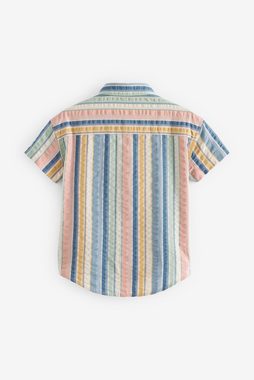 Next Kurzarmhemd Kurzärmeliges Hemd mit vertikalen Streifen (1-tlg)