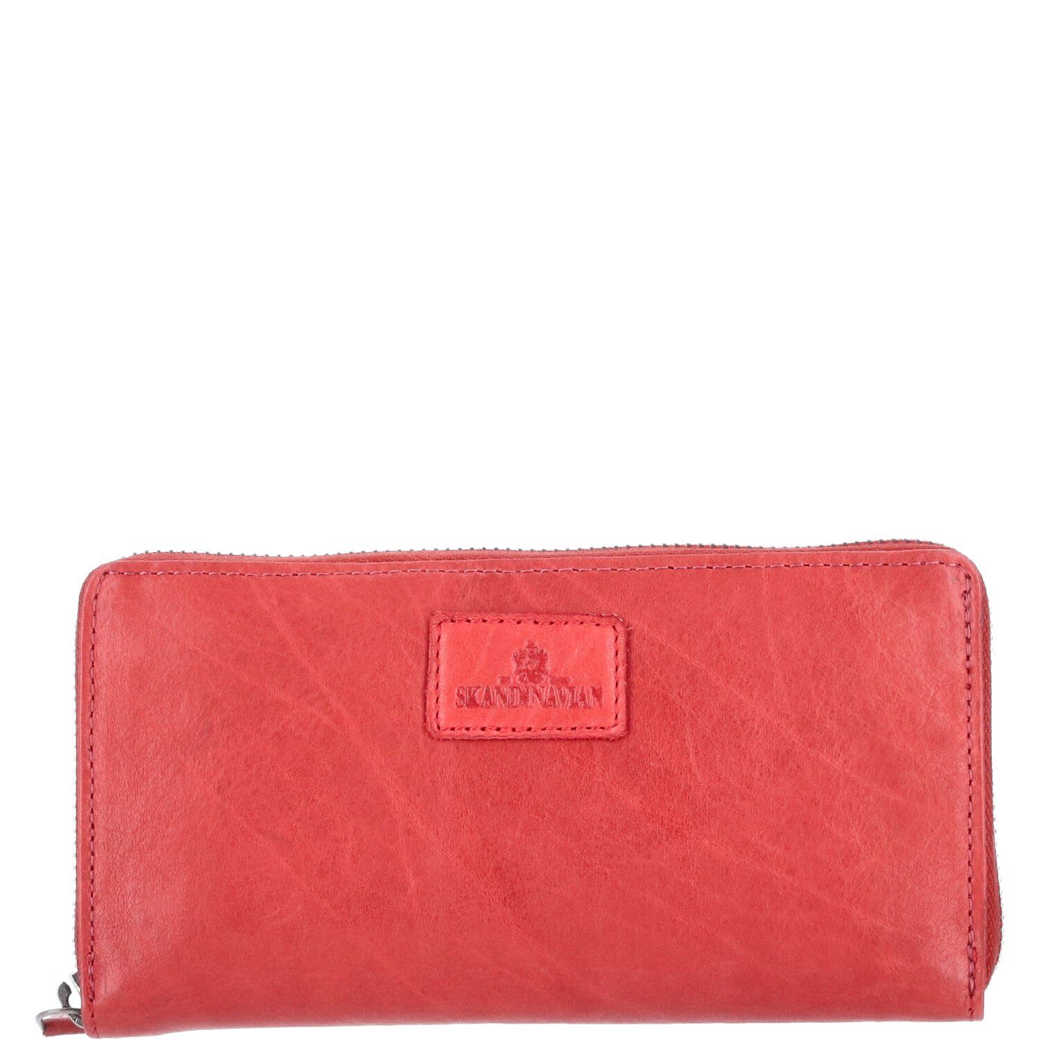 The Skandinavian Brand Geldbörse The Skandinavian Brand Lady Zip Wallet Washed Leather - rot – Bild 2 von 4