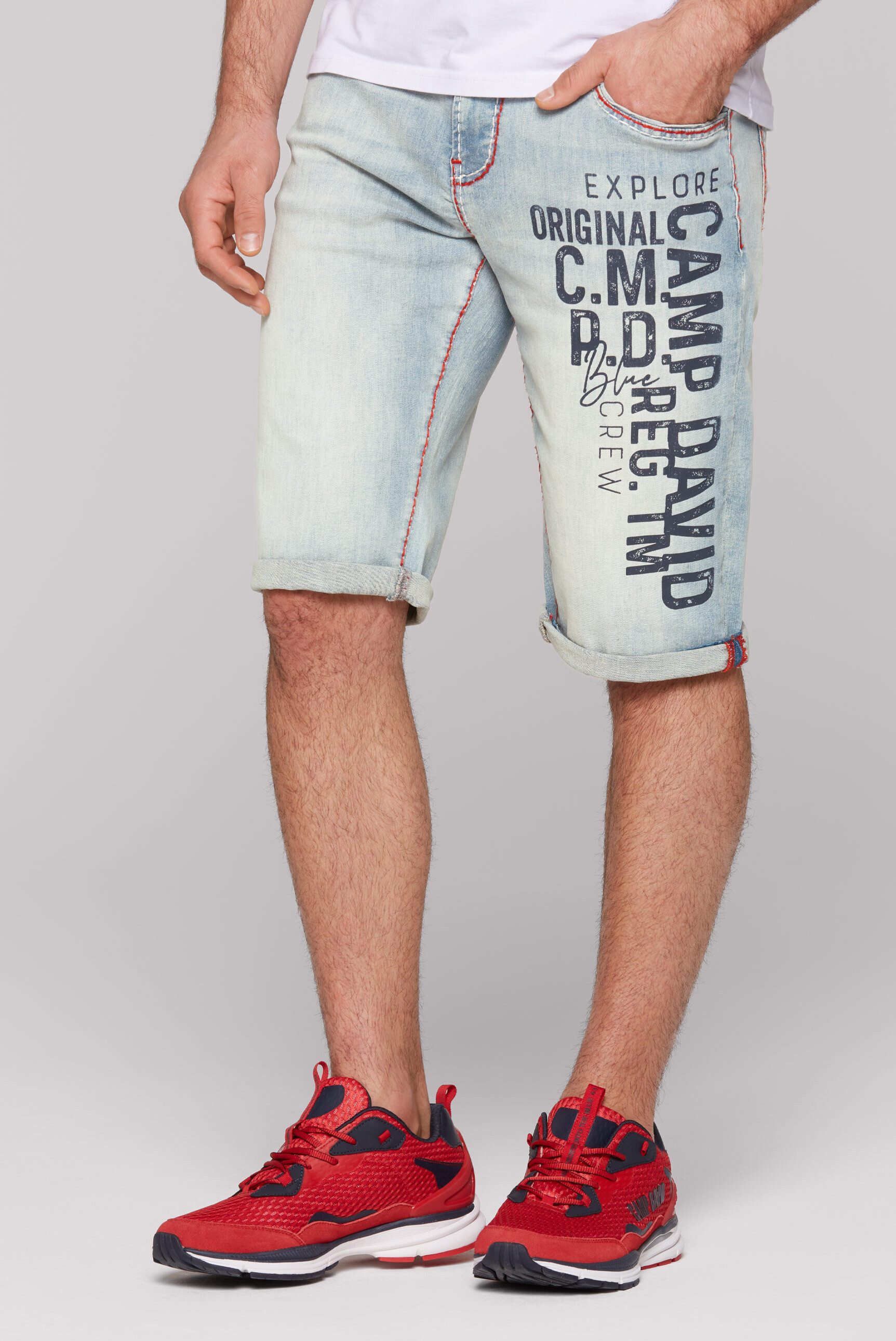CAMP DAVID Jeansshorts, mit Turn-Up Saum günstig online kaufen