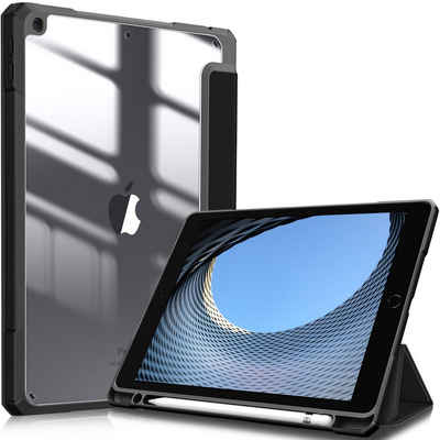 Fintie Tablet-Hülle »Hybrid Hülle für 10.2 Zoll iPad 9. Generation 2021/8. Gen 2020/7. Gen«, 2019 mit Stifthalter, Stoßfeste Hülle mit transparenter Hartschale