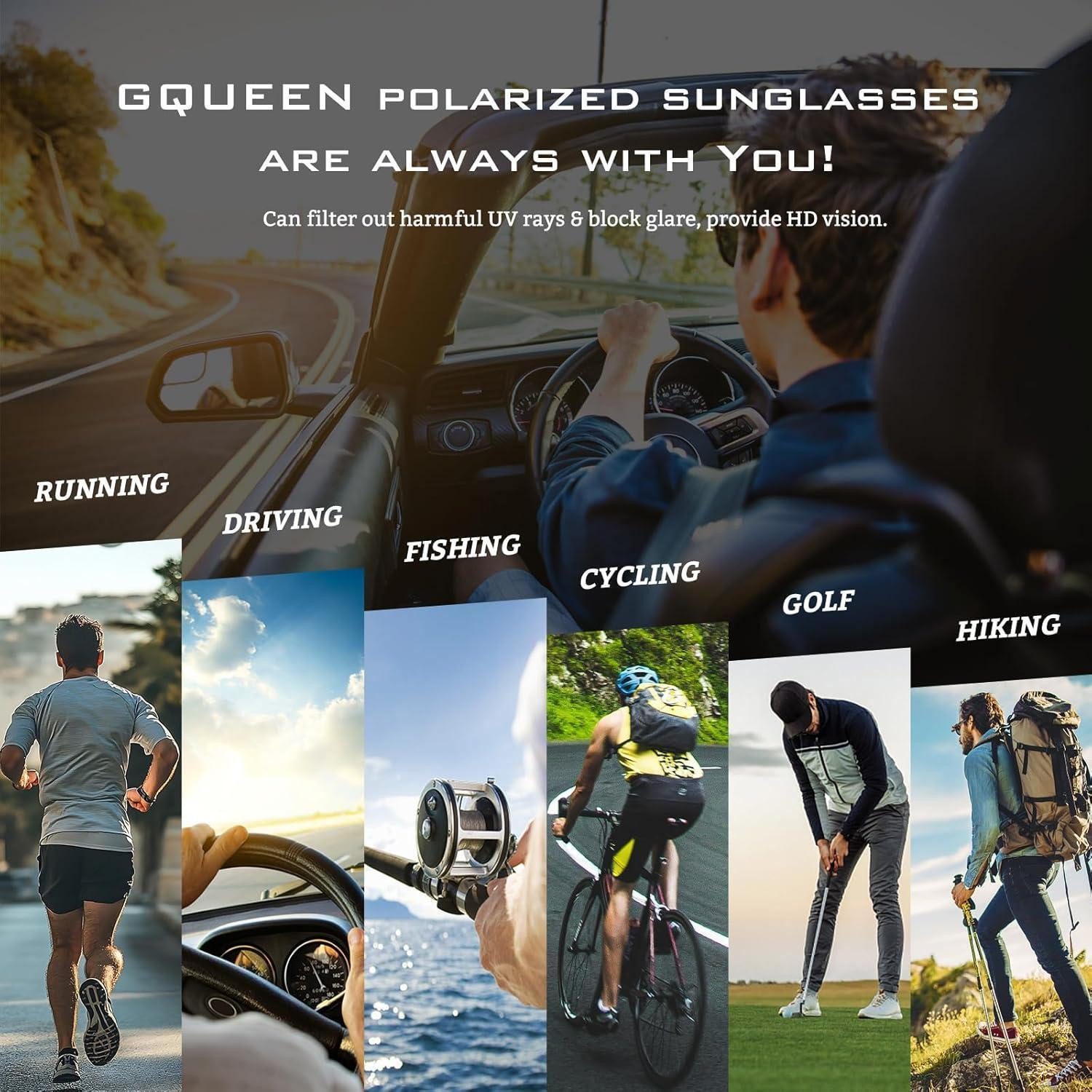 LuxusKollektion Sonnenbrille Polarisierte Sonnenbrille Herren Damen Leichtgewicht Rechteck UV400