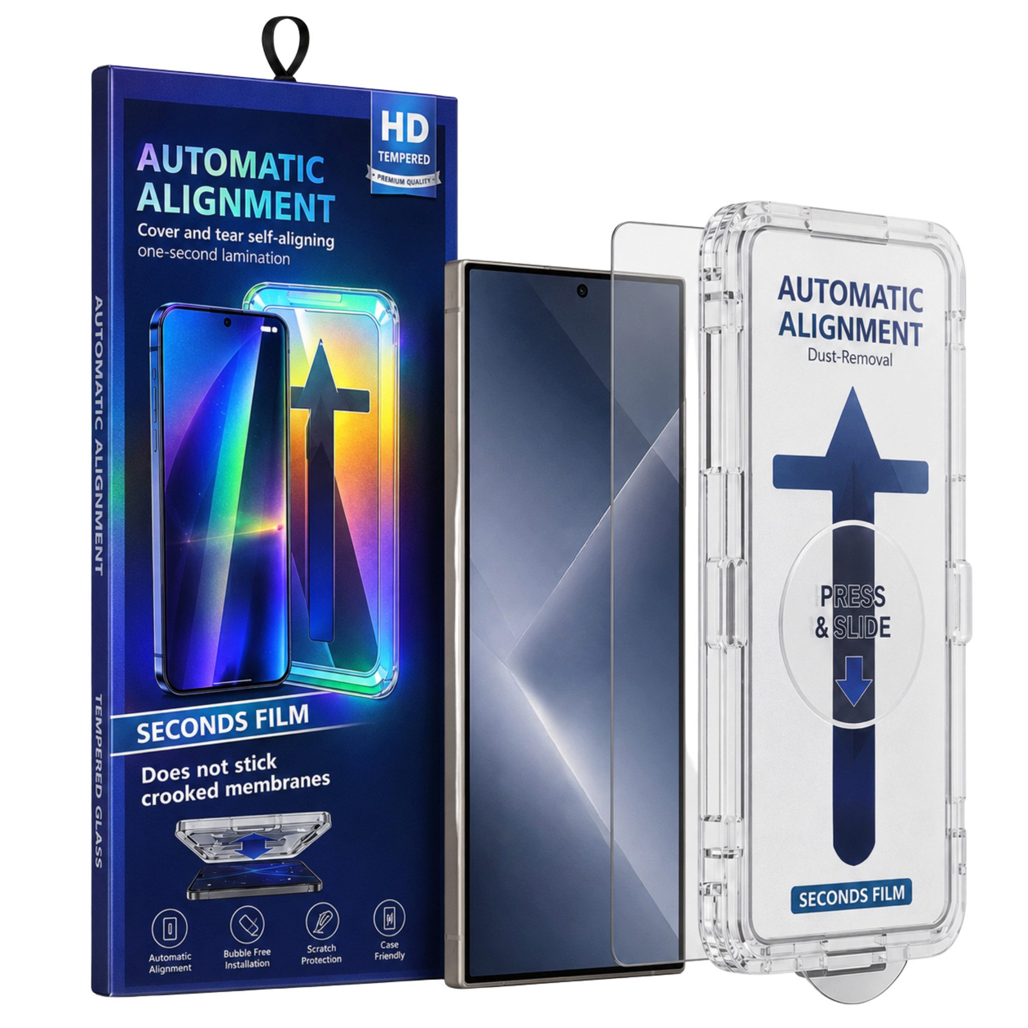 MobileKing Displayschutzglas Panzerfolie mit Anbringhilfe für Samsung S26-S21 für Samsung Galaxy S26 Ultra, 1 Stück, inkl. Anbringhilfe, 9H Härtegrad, 0,33 mm von MobileKing