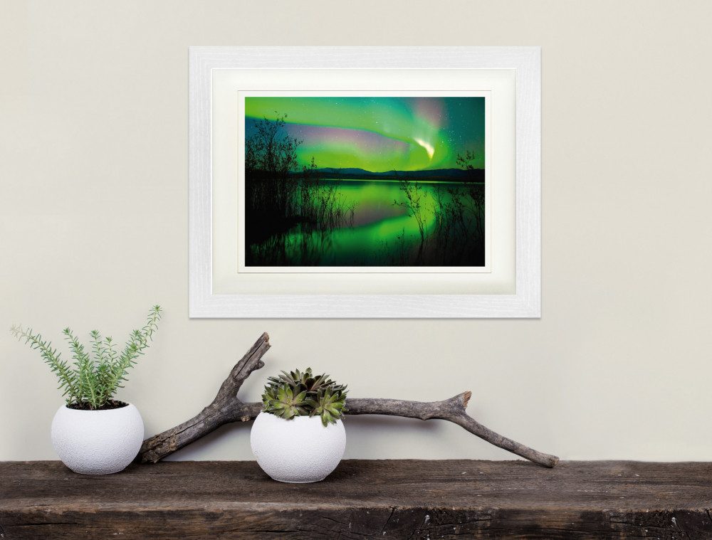 1art1 Poster Polarlichter Gerahmtes Bild Mit Edlem Passepartout