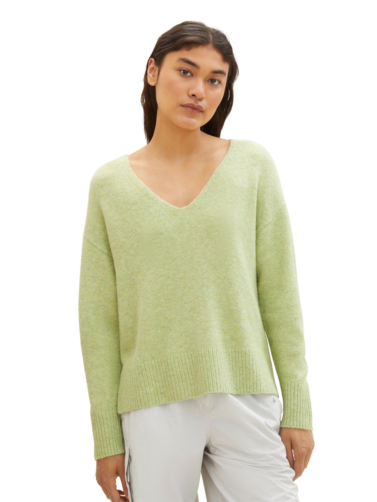 Strickpullover Basic Strickpullover cozy v-neck