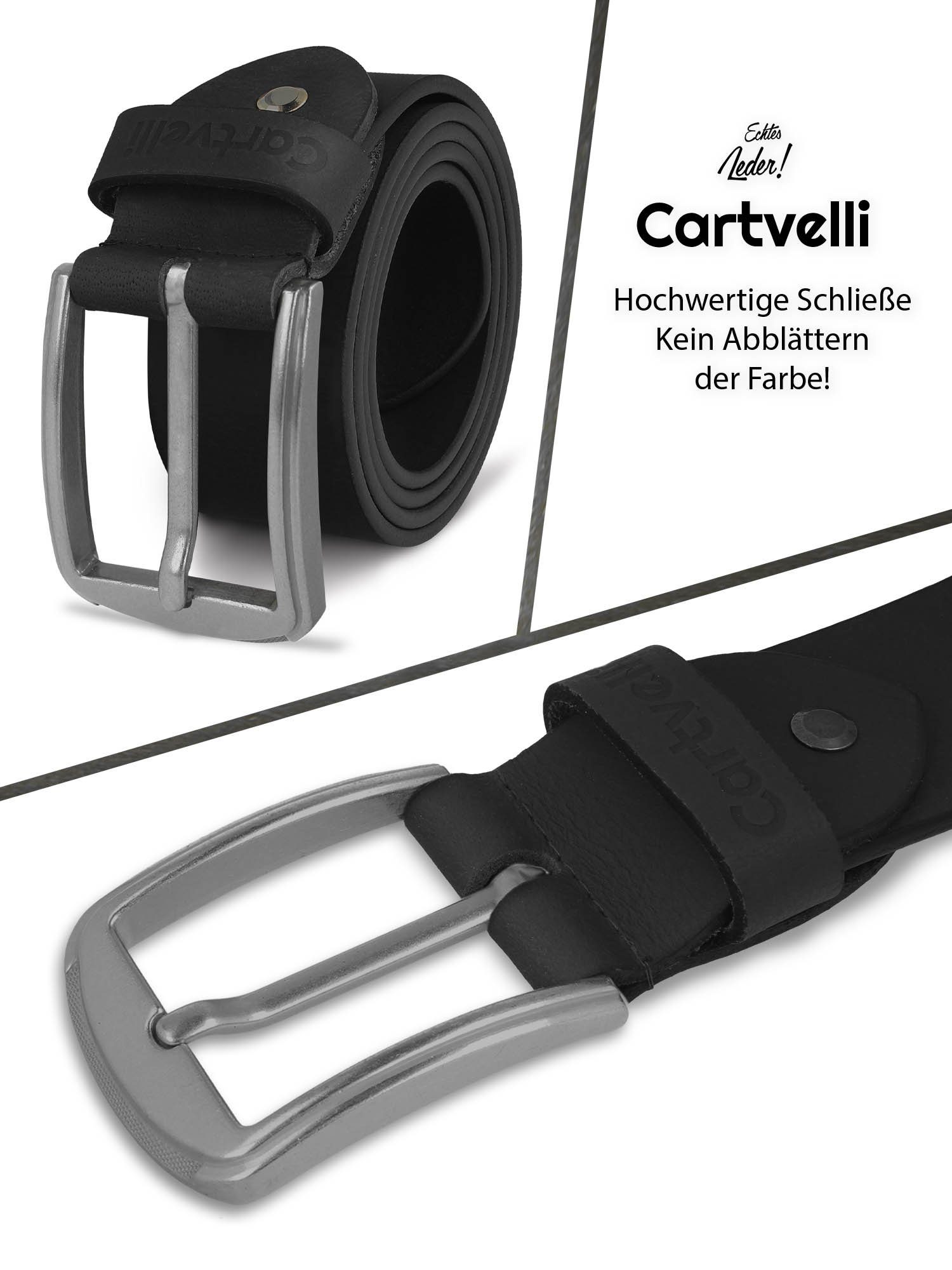 Cartvelli Ledergürtel Cartvelli Herren Ledergürtel Made in Germany 40mm inkl. Geschenkbox Vollleder
