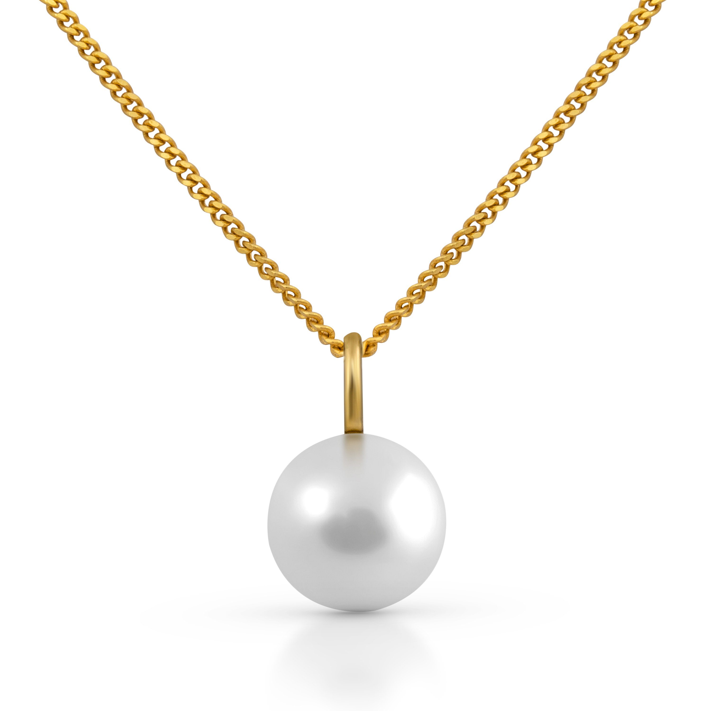 Orolino Kette mit Anhänger Gold 585 mit weißer Perle 9mm günstig online kaufen