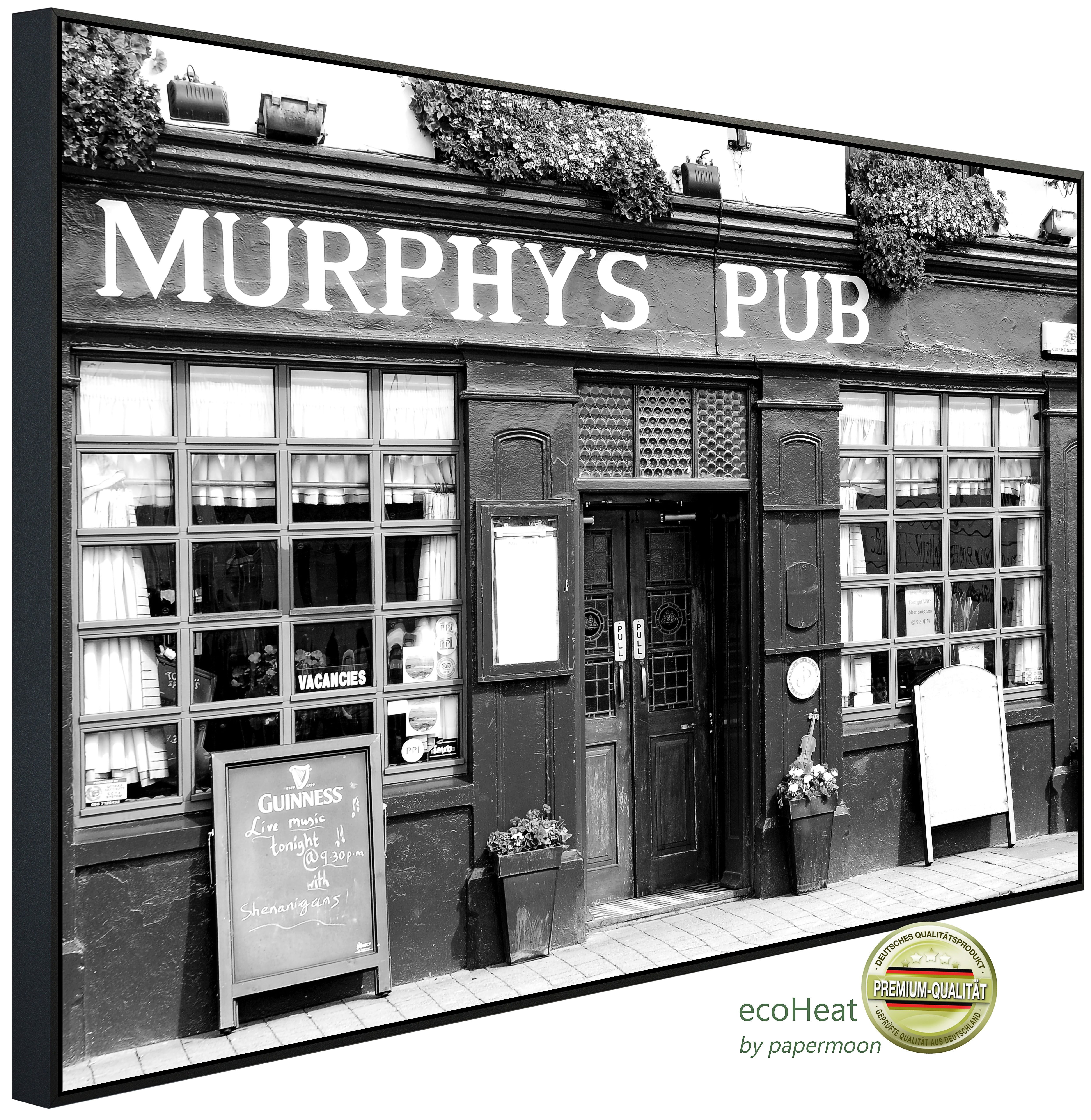 Infrarotheizung INFRAROT-BILD-HEIZUNG, Gebäude Schwarz & Weiß