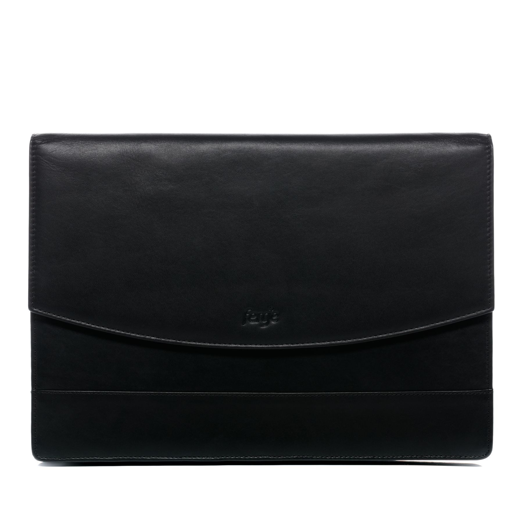 FERGÉ Businesstasche echt Leder Organizer groß Ledertasche schwarz-A4 TODD, Schreibmappe Echtleder für Damen & Herren, Kofferorganizer schwarz