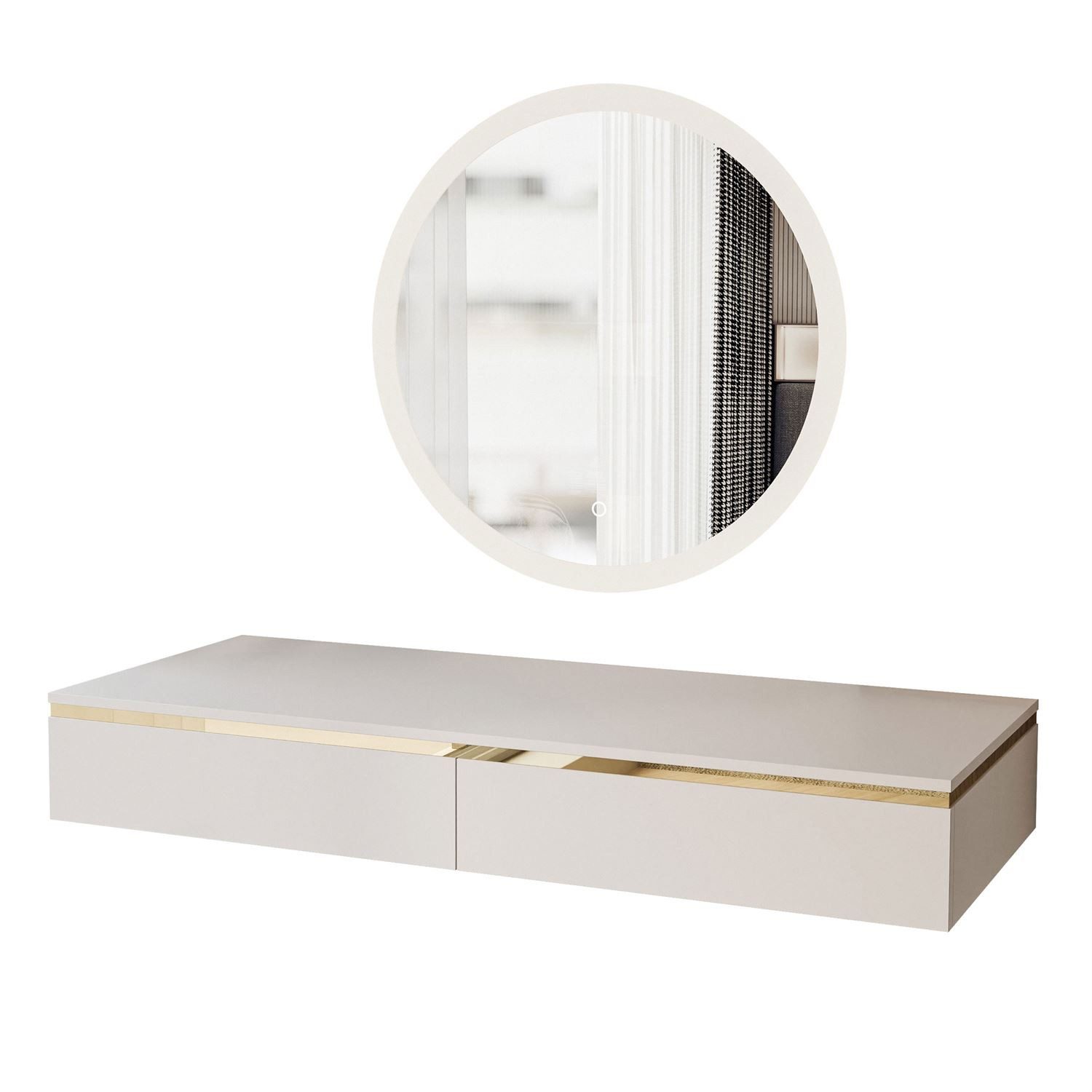 Lookway Schminktisch AURORA KASCHMIR Hängender Schminktisch mit Spiegel, Br günstig online kaufen