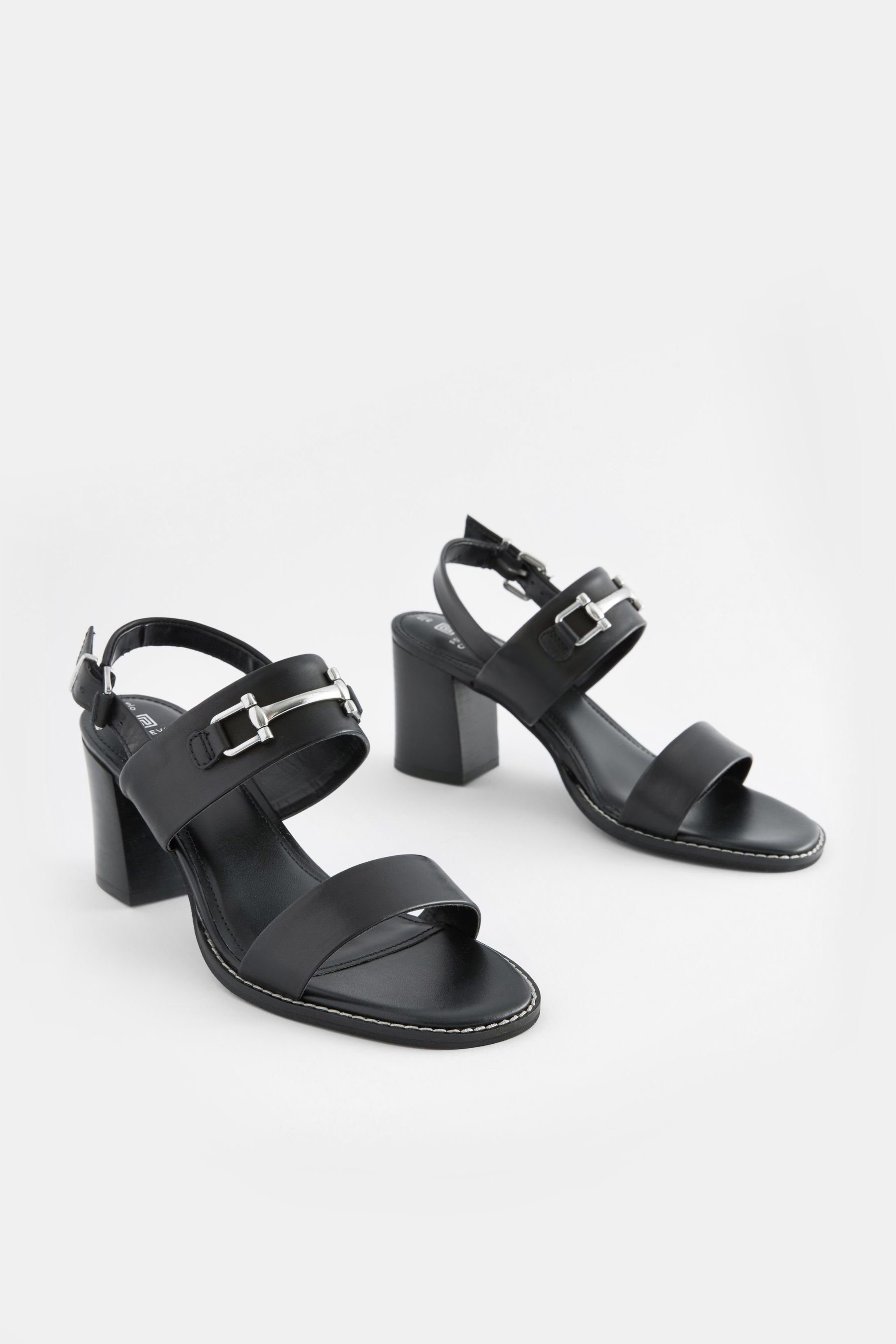 Trense Block-Ledersandalen Next Forever Comfort® Sandalette mit Black (1-tlg)