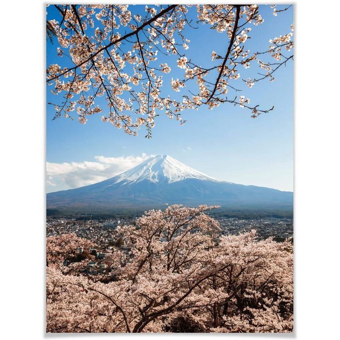 Wall-Art Poster Mount Fuji Japan Berge (1 St) Poster Wandbild Bild Wandposter