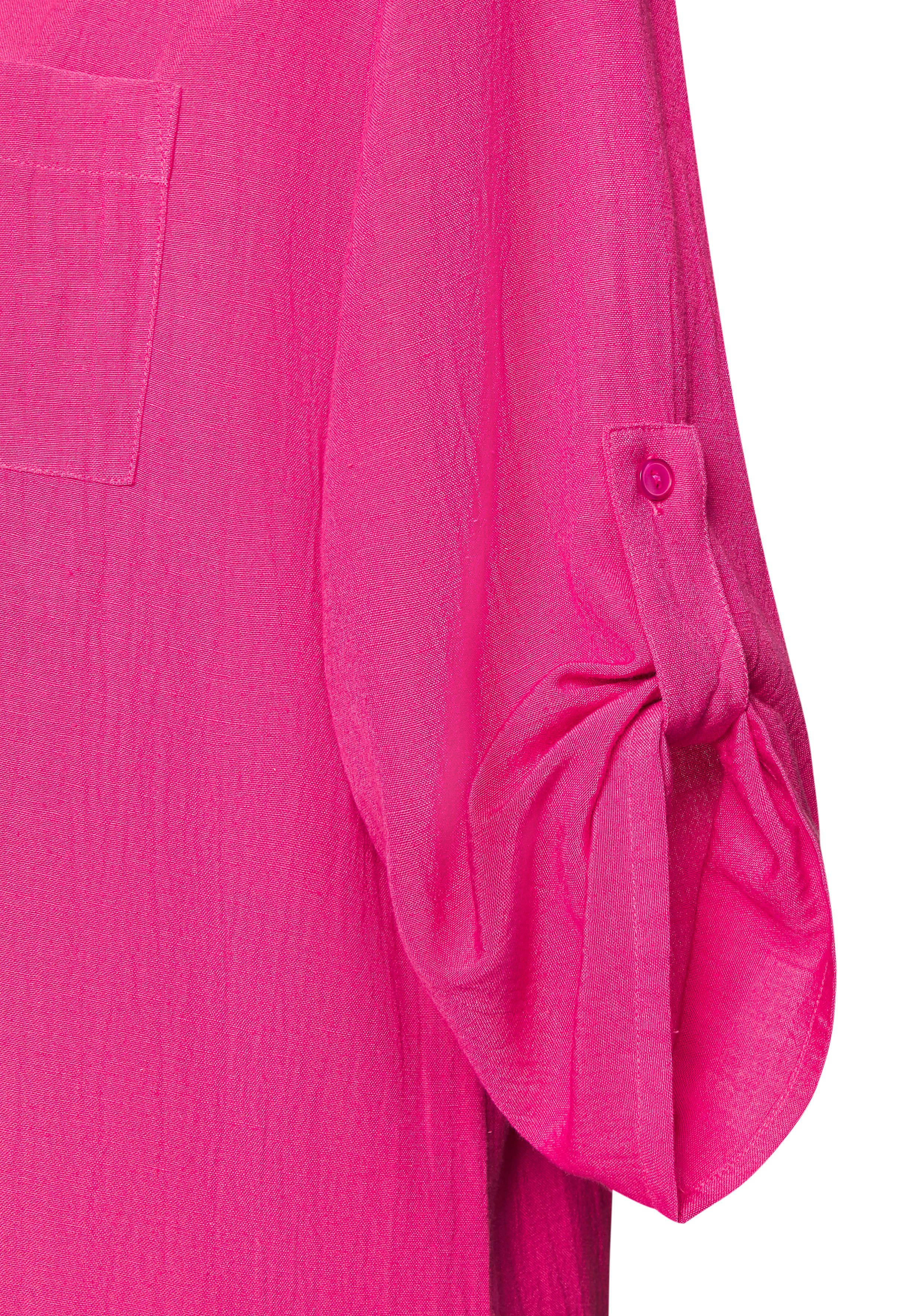 LASCANA Longbluse aus leichter Webware mit Leinenanteil, luftiges Blusenkleid