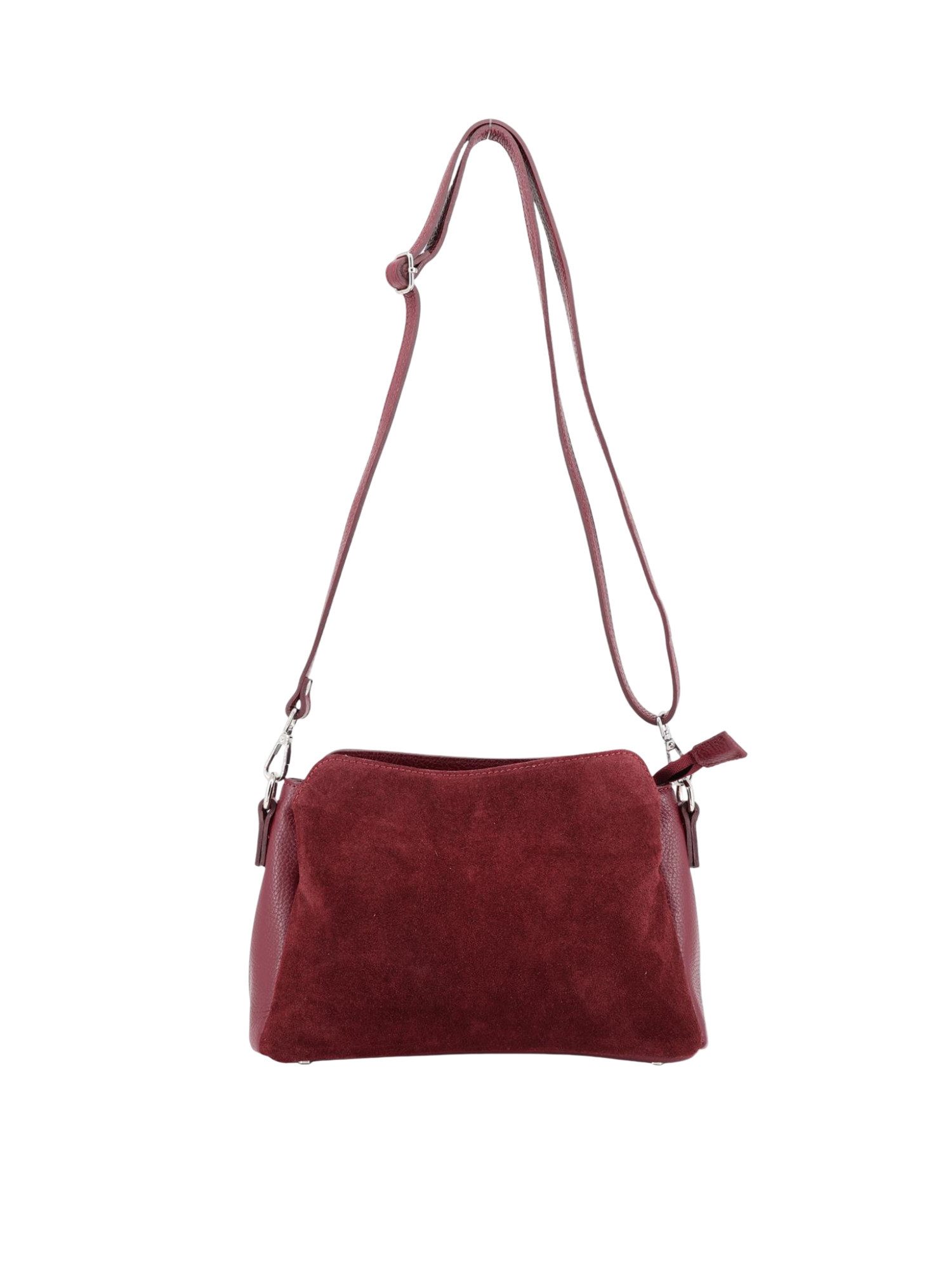 BRISE TASCHE Schultertasche Rimma – Schultertasche aus Wildleder & Nappaleder (Einzeltasche), Kombination aus Wildleder & Nappaleder, 3 Hauptfächer