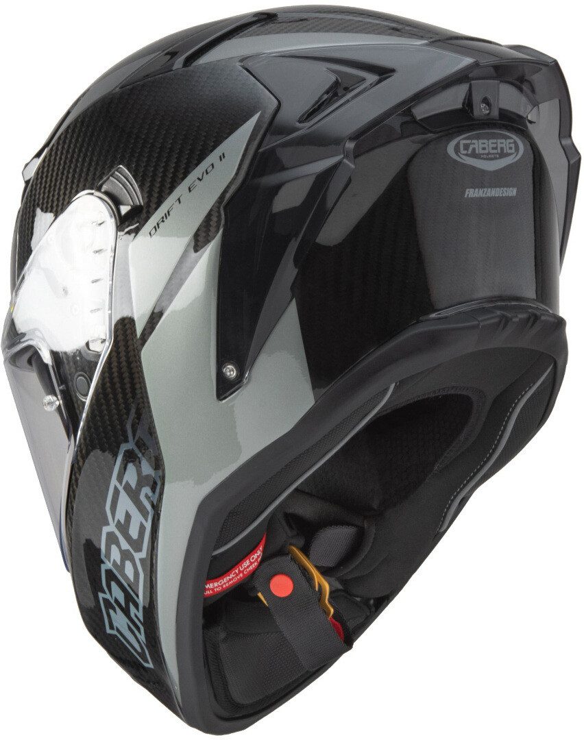 Caberg Motorradhelm Drift Evo II Carbon Nova Helm, vorbereitet für Kommunikationssystem,Notfallsystem-Polsterung (EQ
