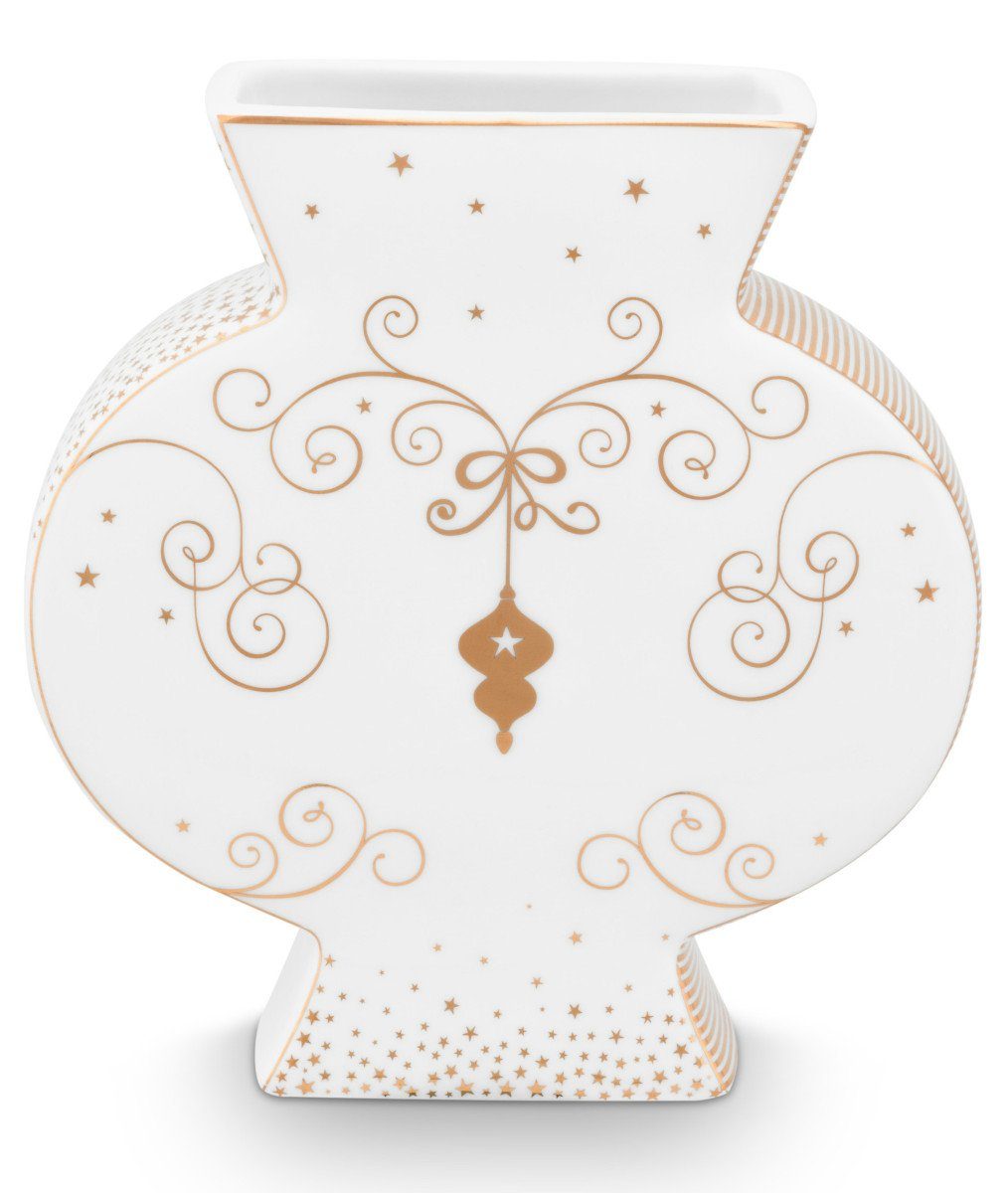 PiP Studio Dekovase Royal Winter White Vase flach 16,5cm (Vasen)