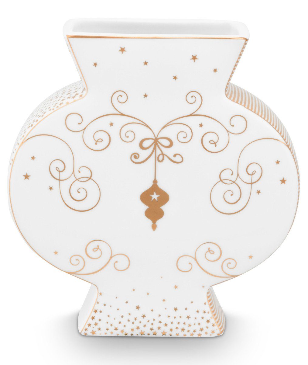 PiP Studio Dekovase Royal Winter White Vase flach 16,5cm (Vase flach)