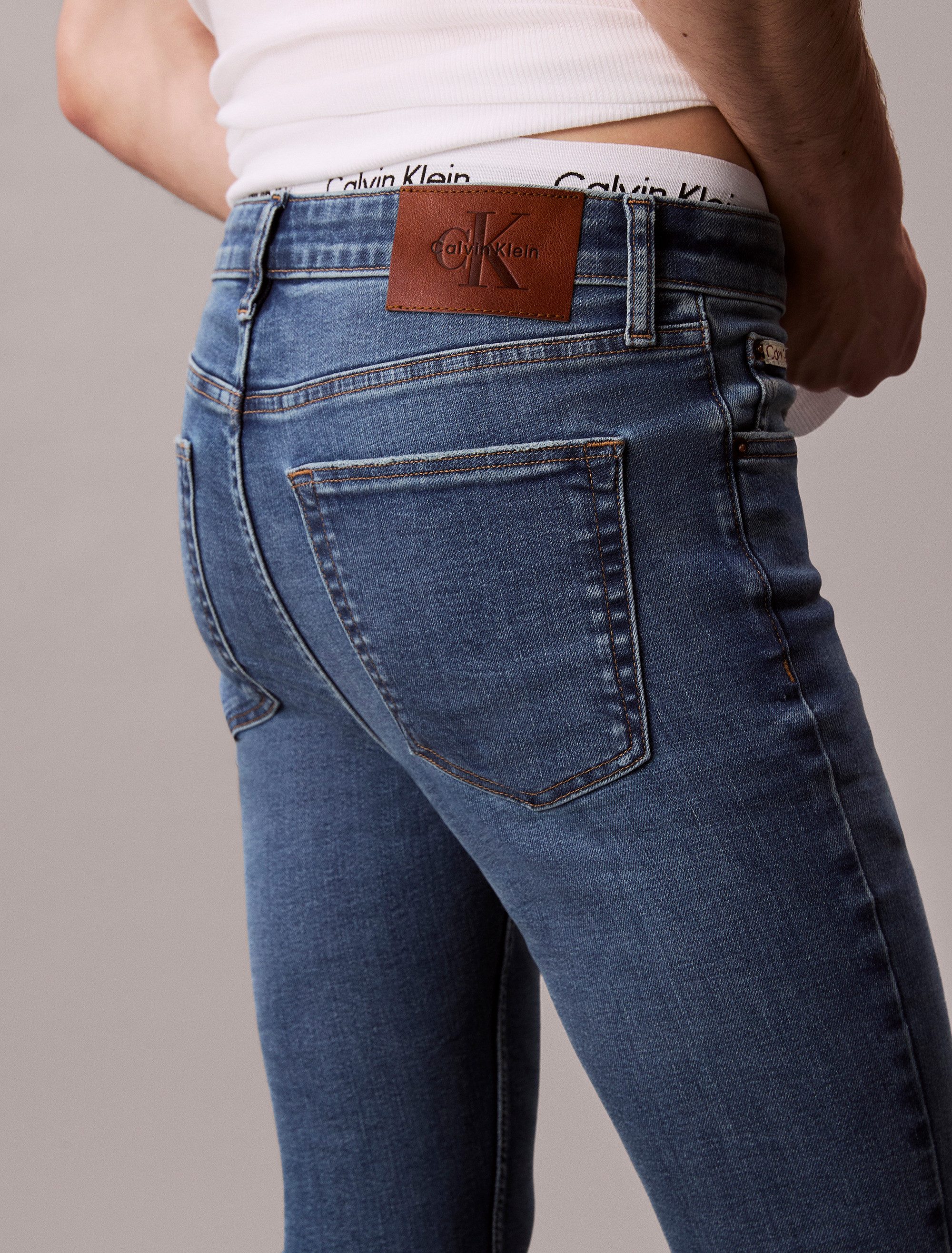 Calvin Klein Jeans Skinny-fit-Jeans SKINNY JEAN REGEN Mit Gürtelschlaufen