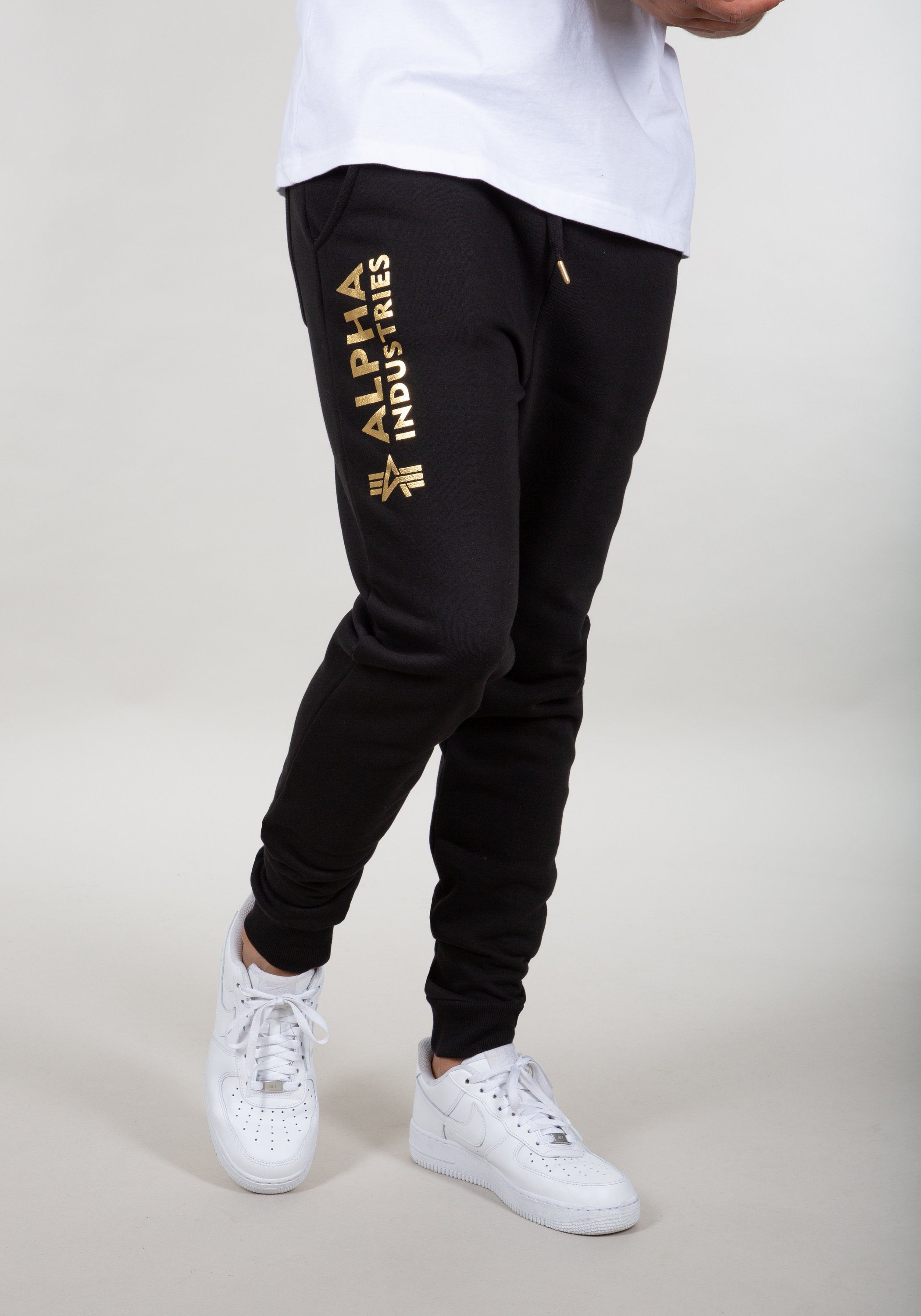 Men Foil Print Jogginghose - Basic AI Industries Alpha Alpha Industries Jogger Jogger